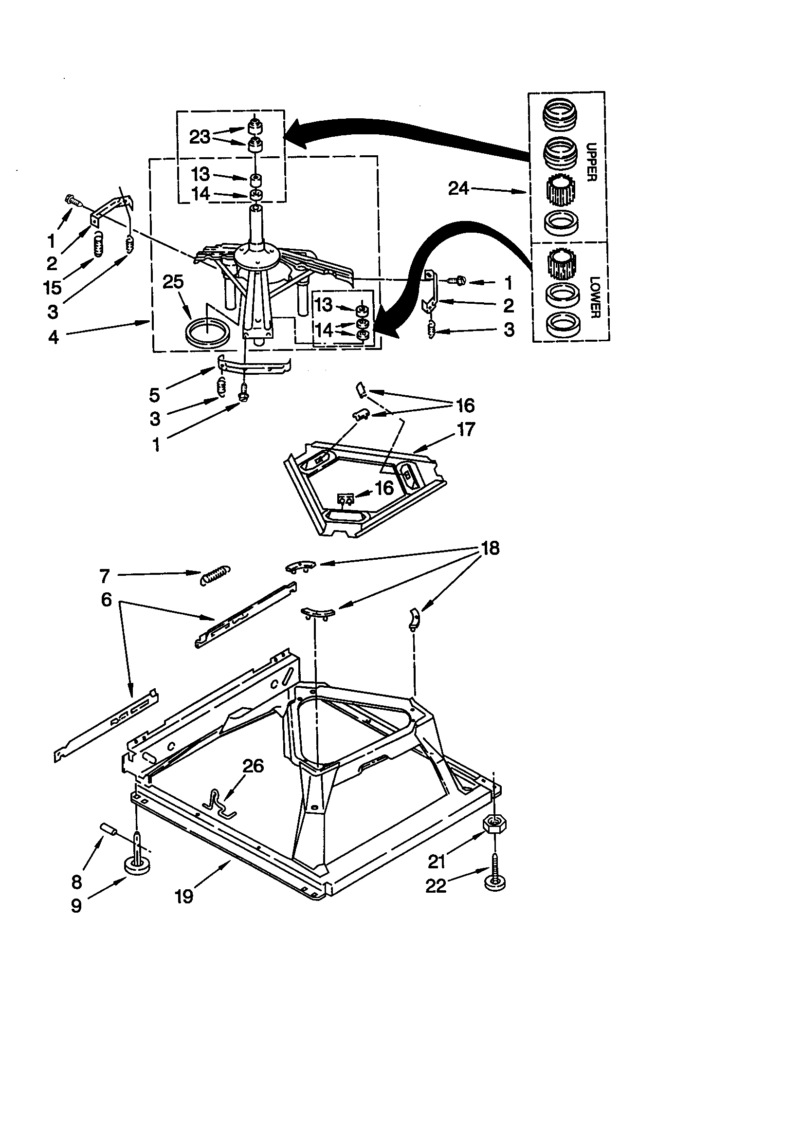 Kenmore 11029032990 machine base diagram