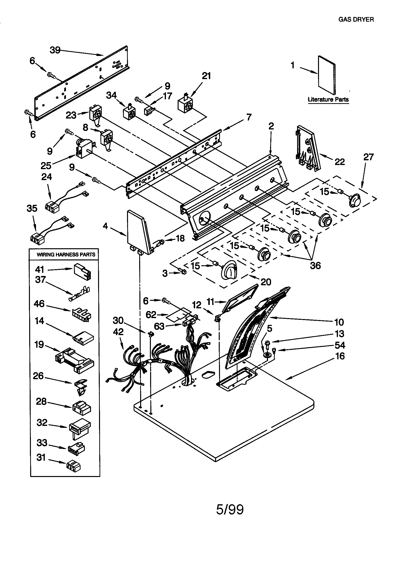 KitchenAid KGYS750GT1 top and console diagram