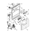 KitchenAid KUDC25CHSS1 door and latch diagram