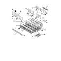 KitchenAid KUDC25CHSS1 upper rack and track diagram