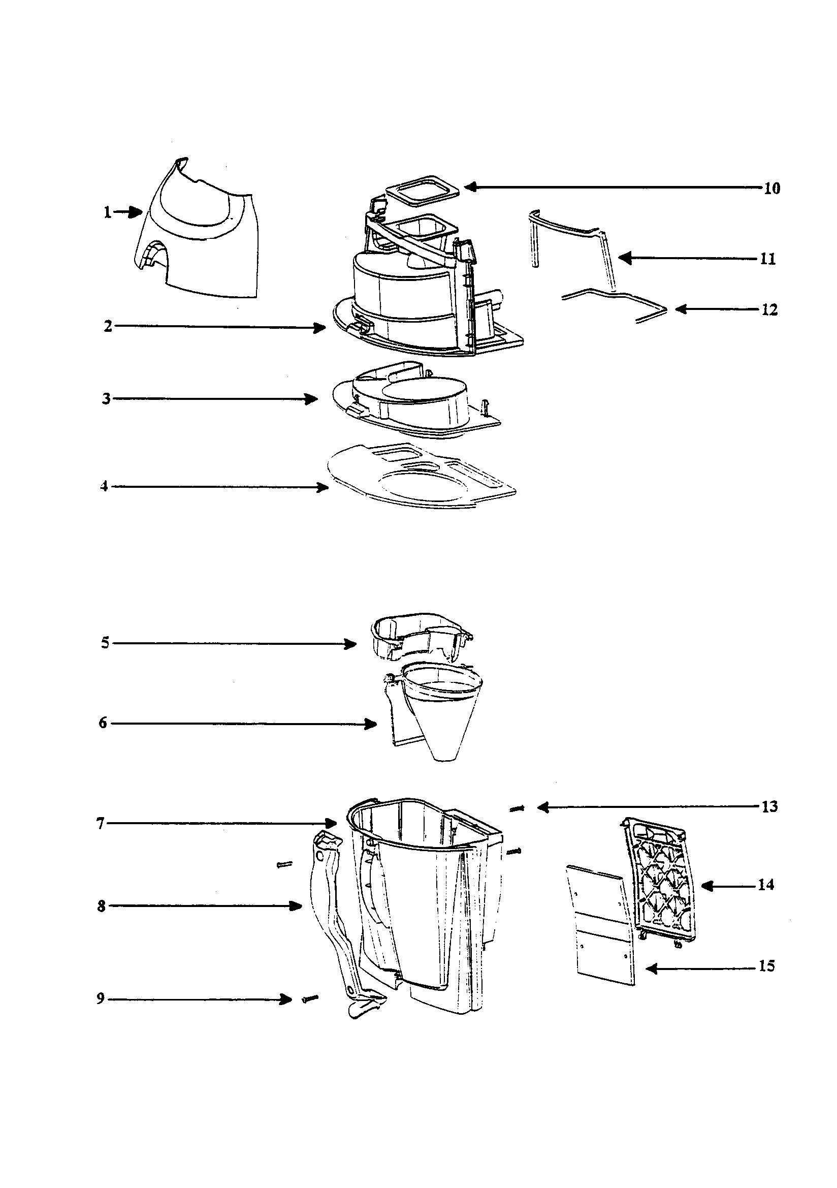 Eureka 4380AT-2 filter bag diagram