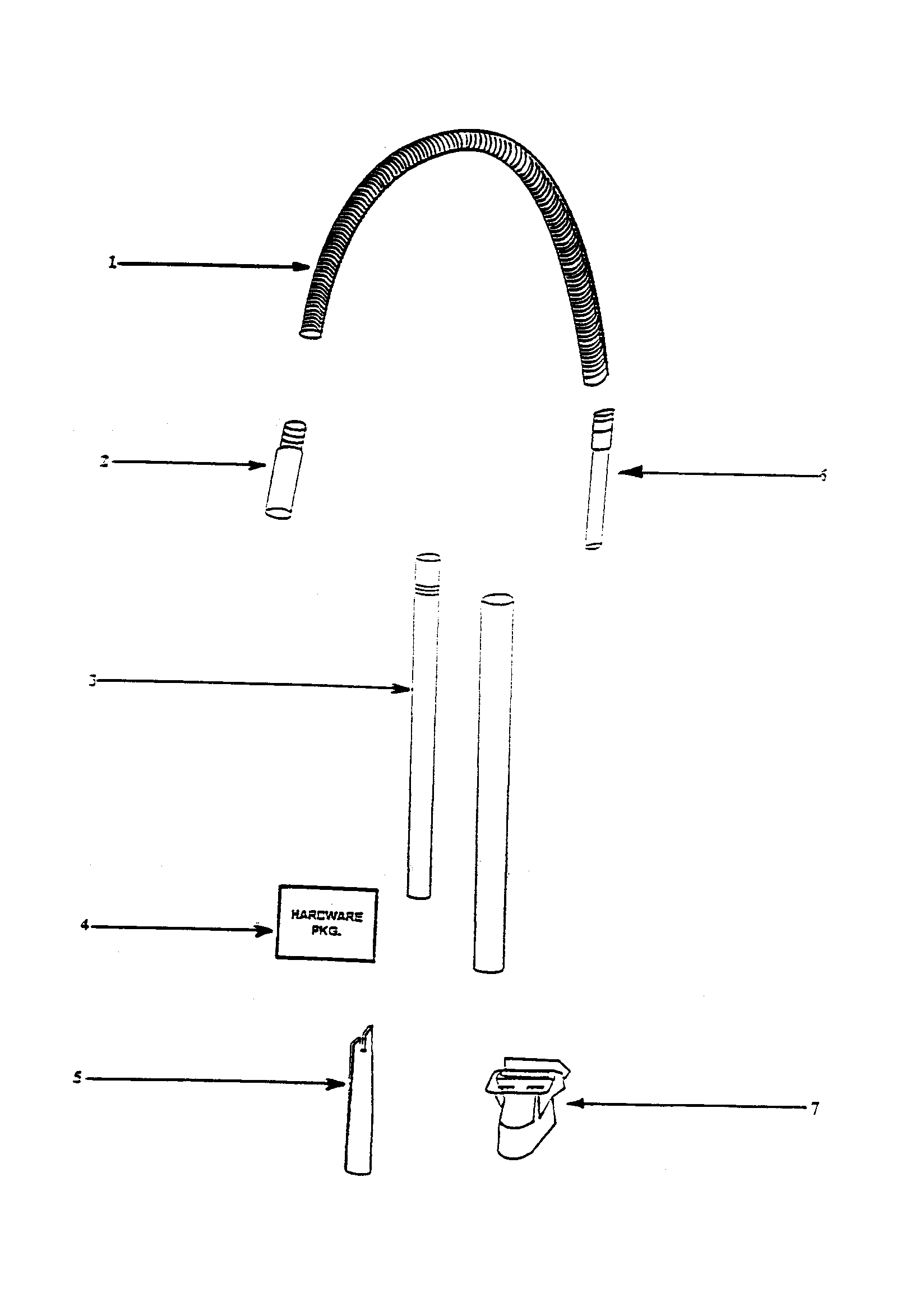 Eureka 4380AT-2 hose and attchments diagram