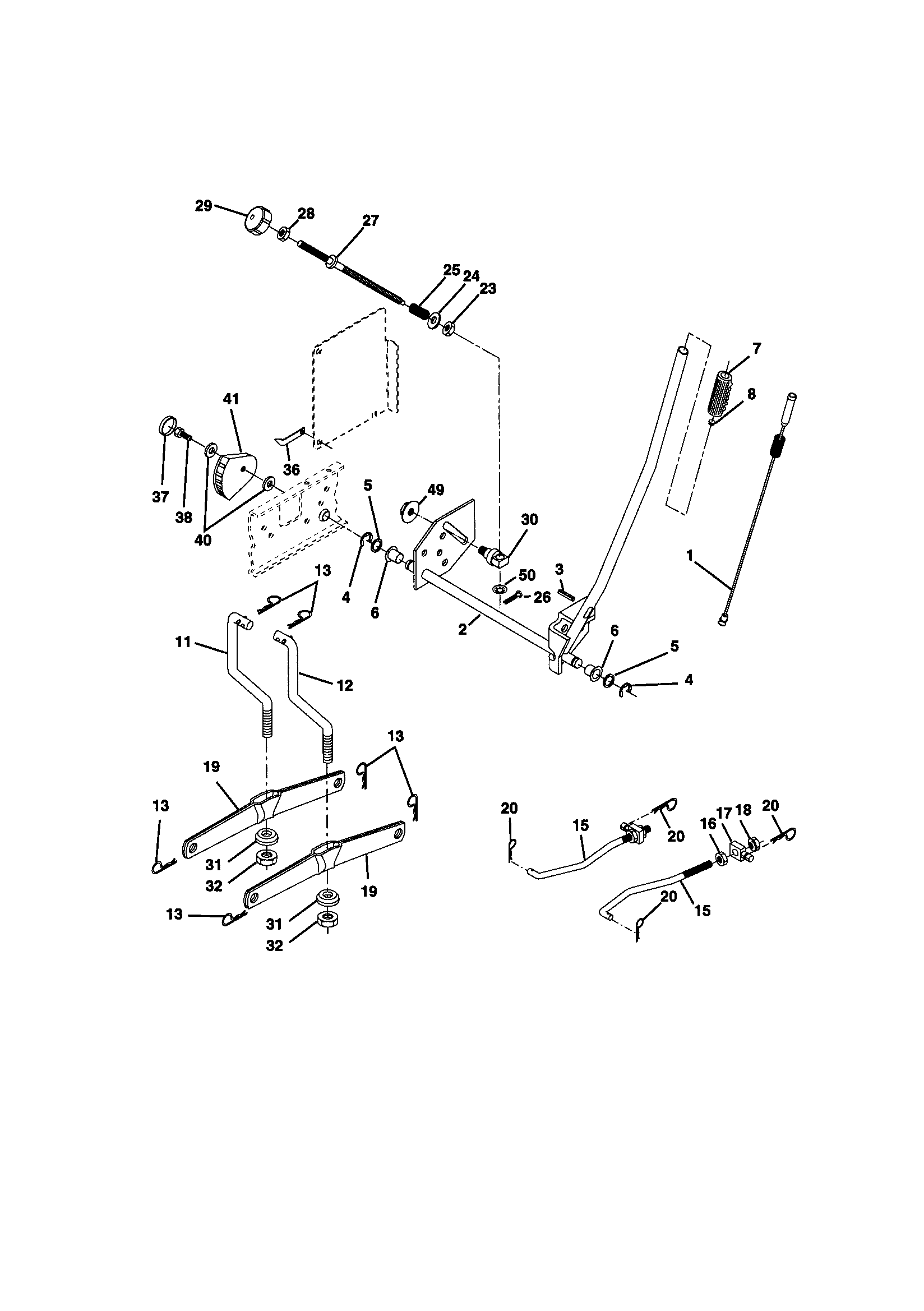 Craftsman 917271071 lift assembly diagram