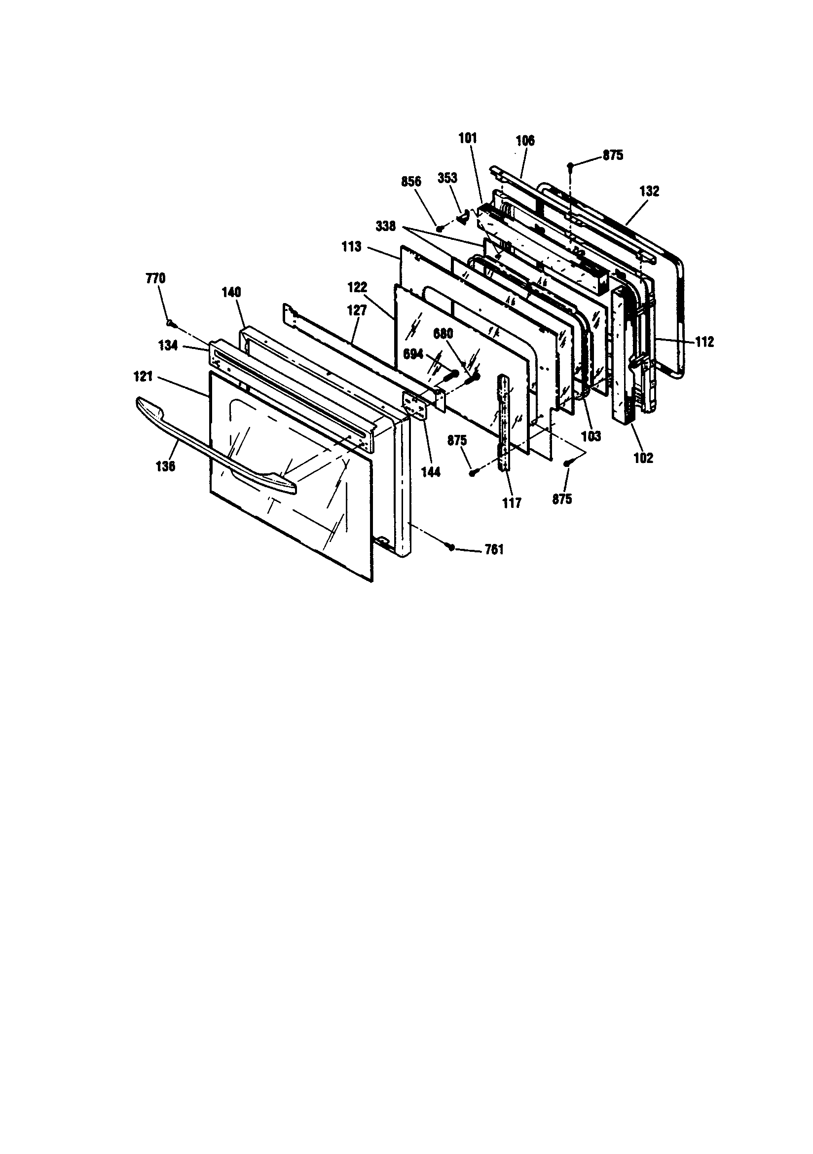 Kenmore 91141785890 door diagram