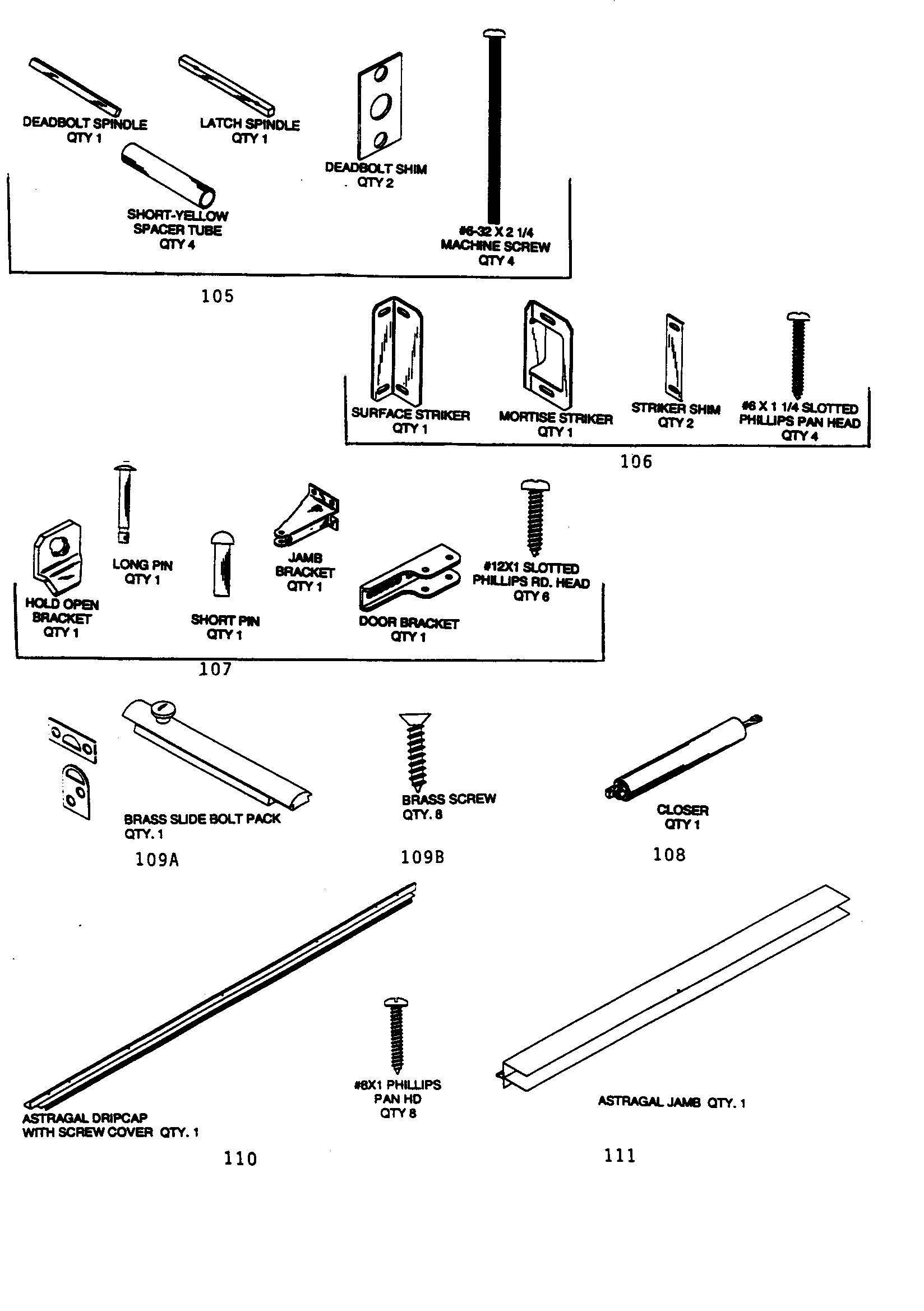 Forever FTR-32WHL forever door pieces diagram