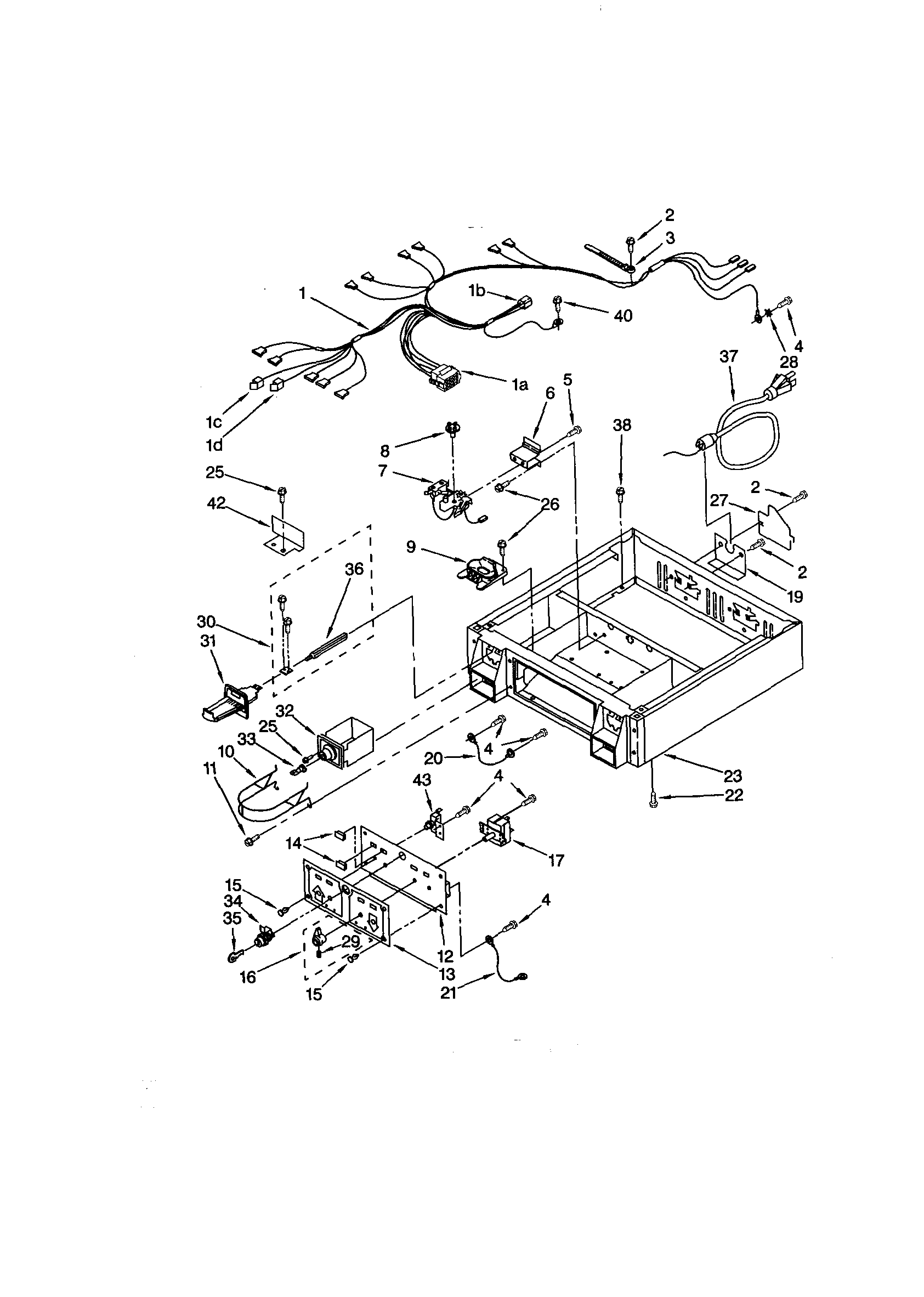 Kenmore 11097502820 control panel/separator diagram