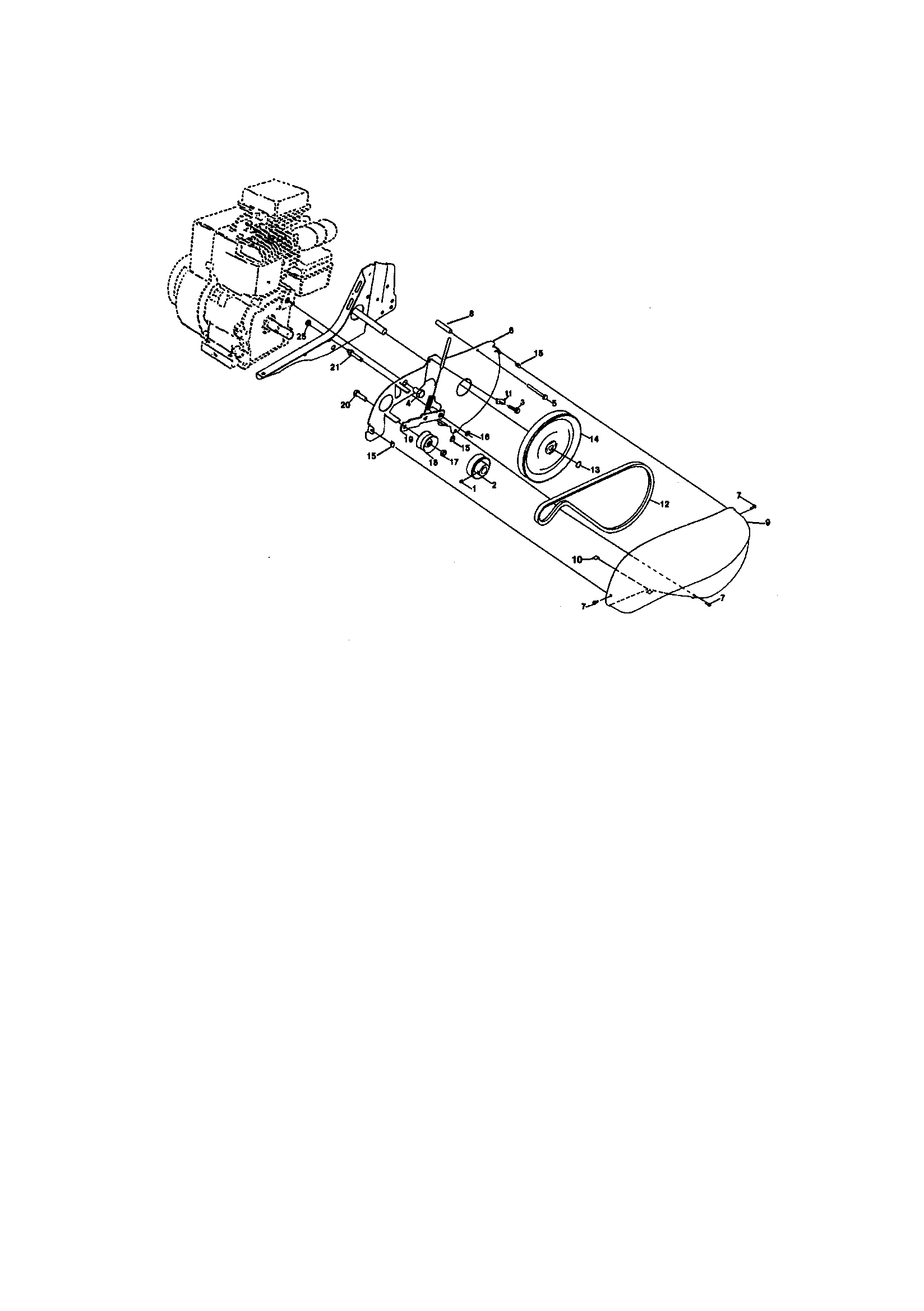 Craftsman 917292391 belt guard and pulley assembly diagram