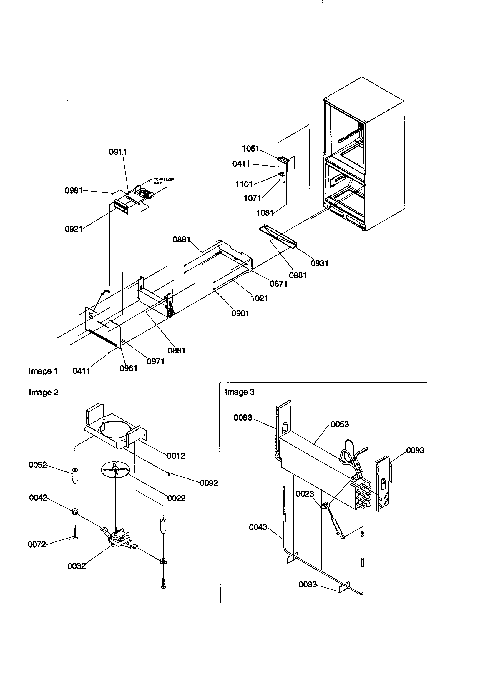 Kenmore 59669872990 evaporator/freezer control assembly diagram