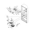 Kenmore 59669872990 crisper assembly/freezer feature diagram
