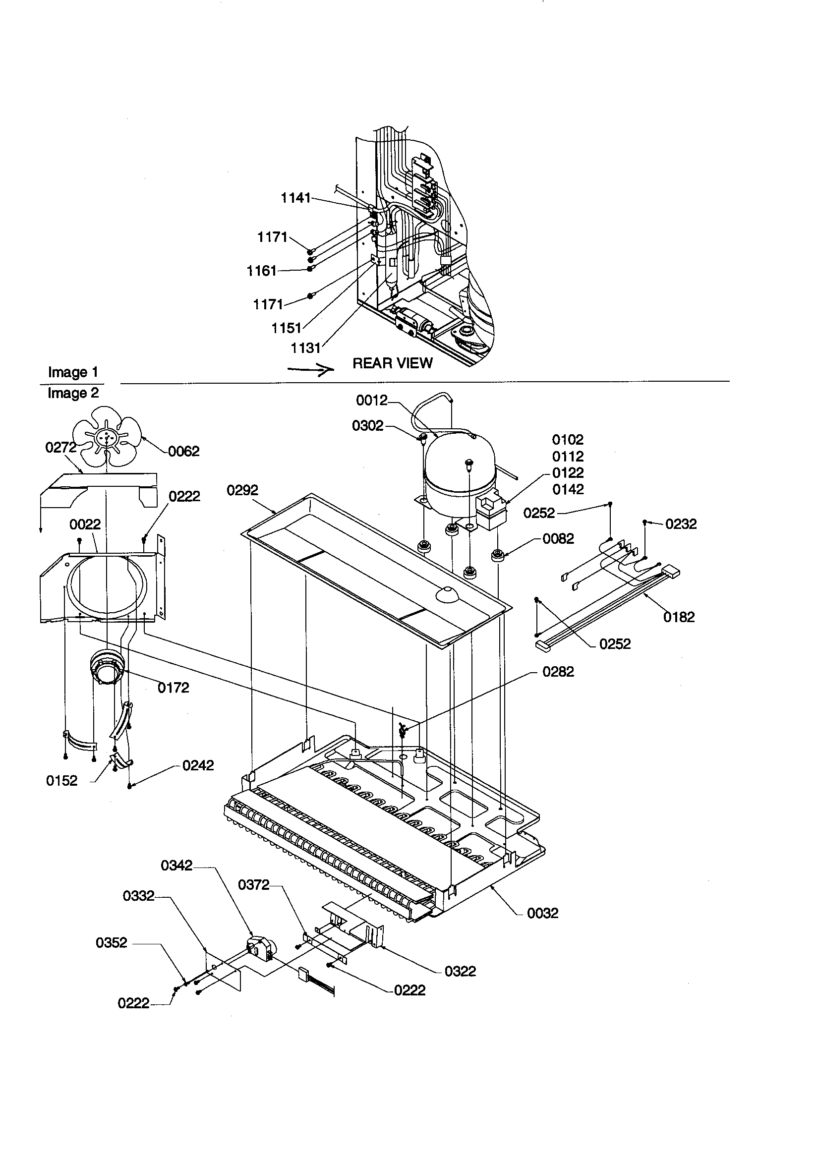 Kenmore 59669872990 machine compartment assembly diagram