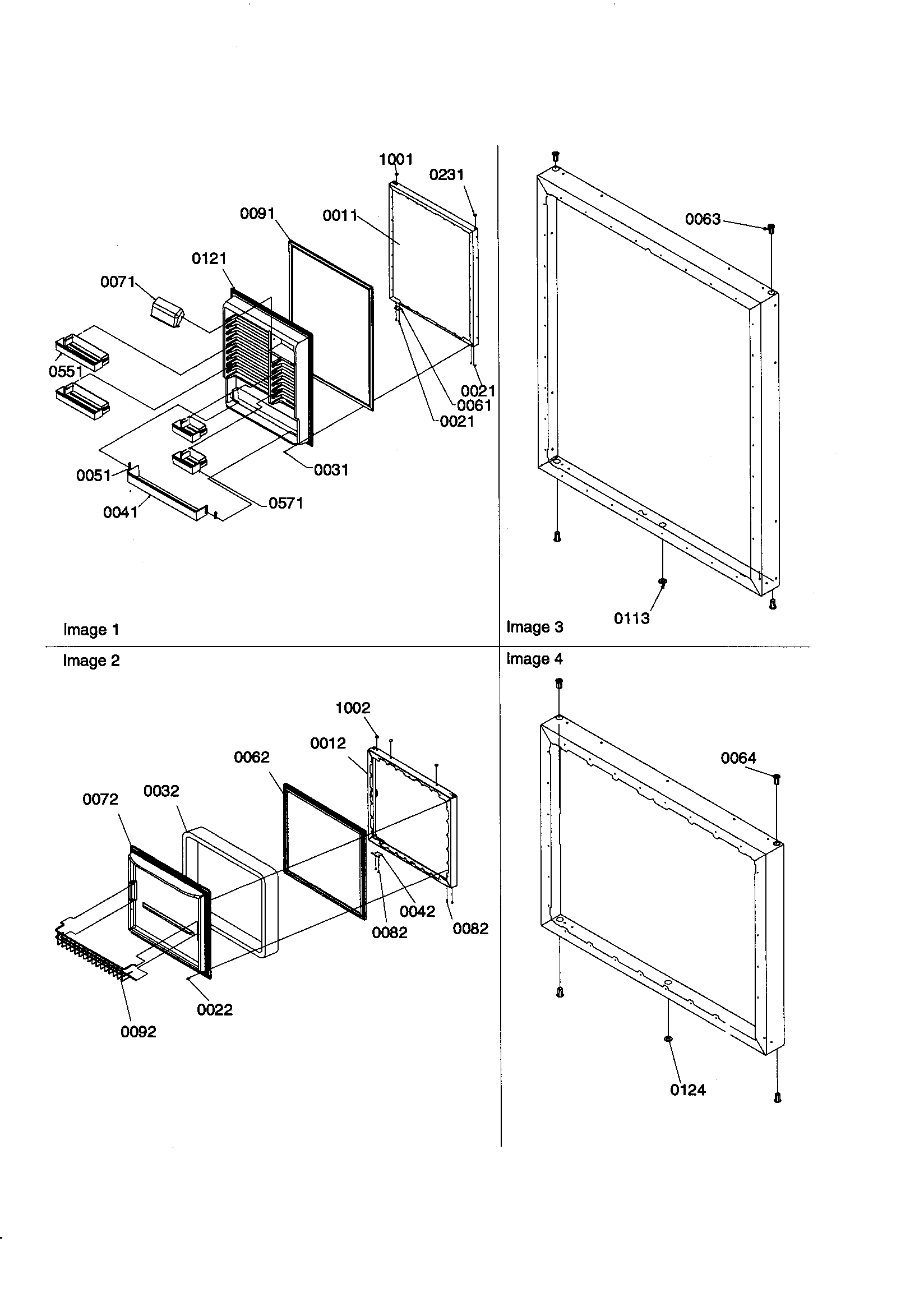 Kenmore 59669872990 door assemblies diagram