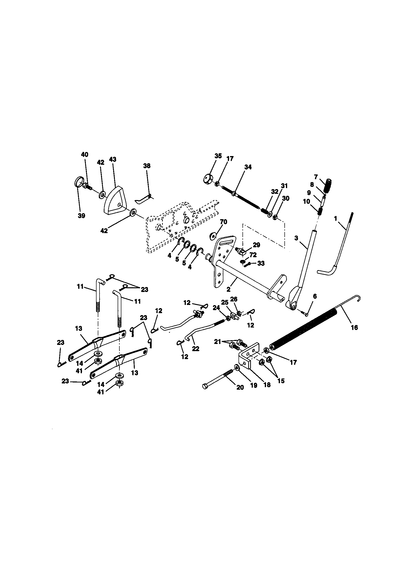 Craftsman 917273122 lift assembly diagram