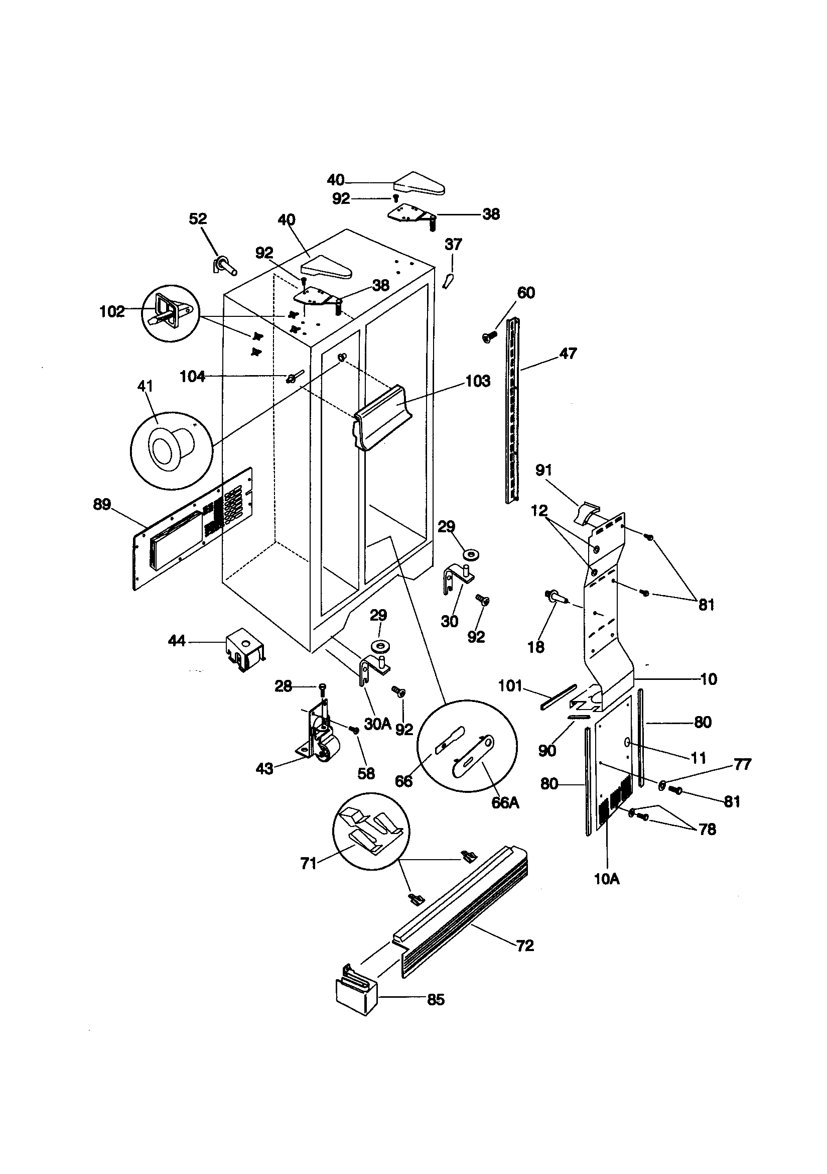 Kenmore 25357672791 machine compartment cover diagram