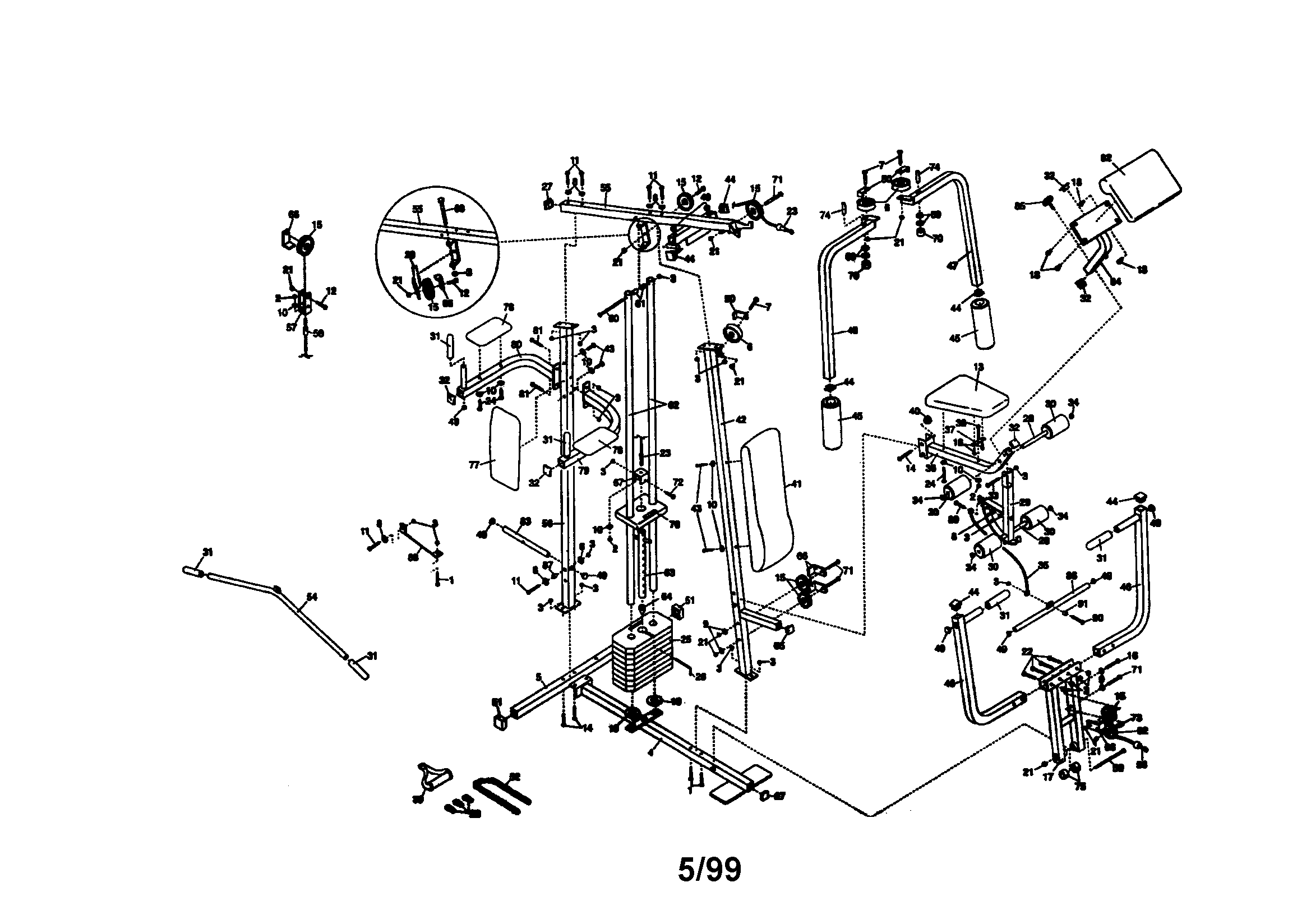 Lifestyler 831159460 replacement parts diagram