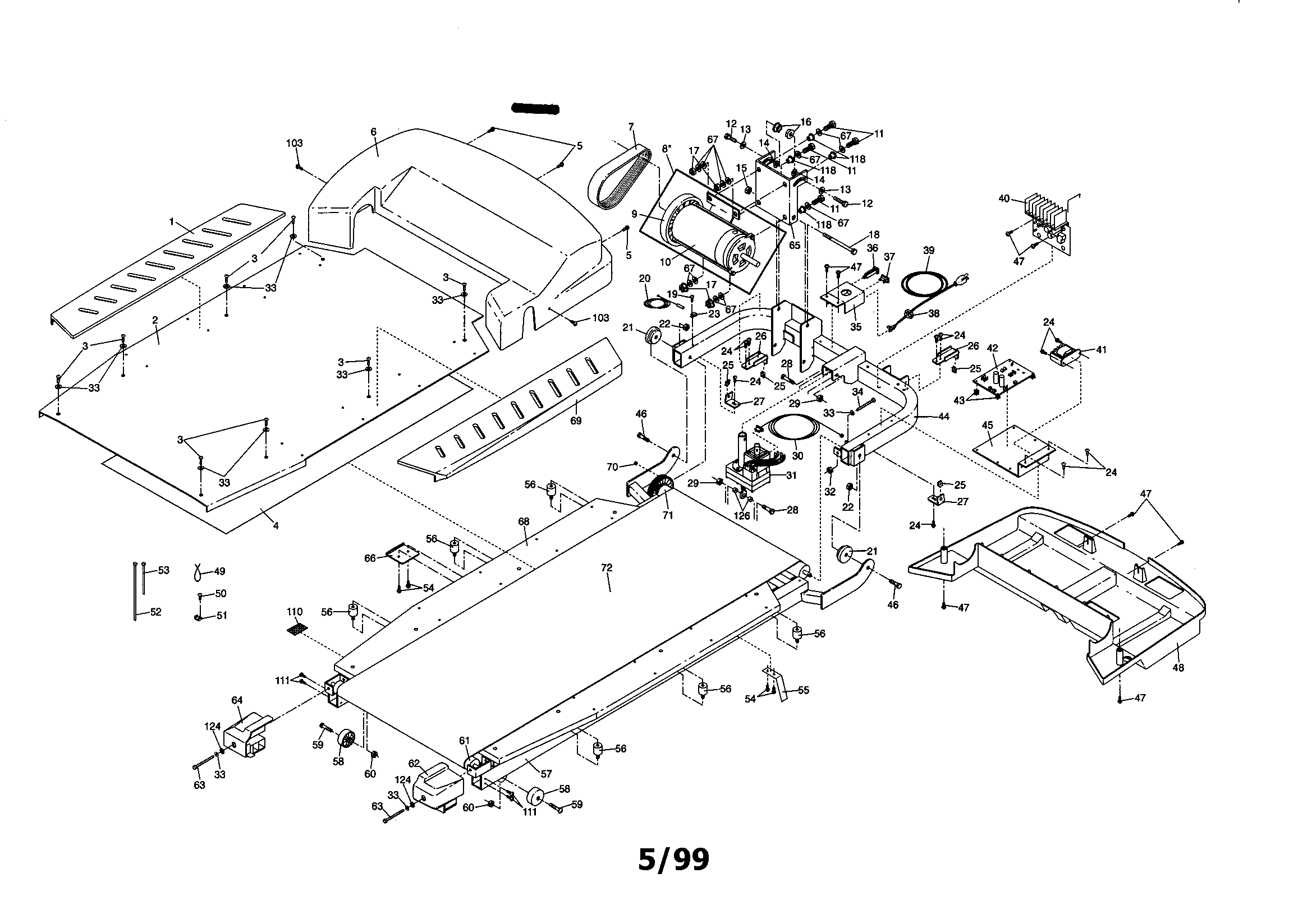HealthRider HRTL17980 walking board diagram