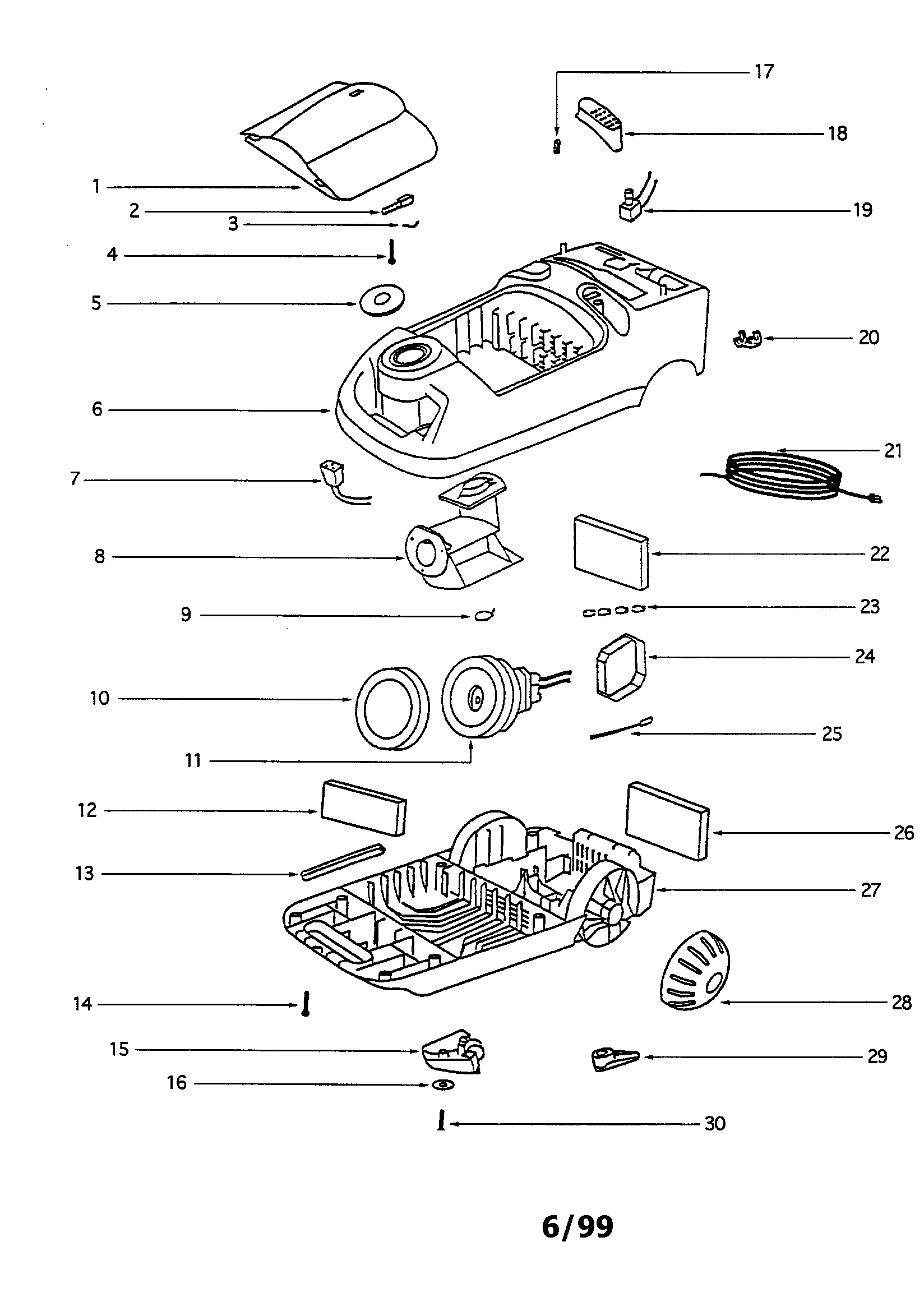 Eureka 6858A base assembly diagram