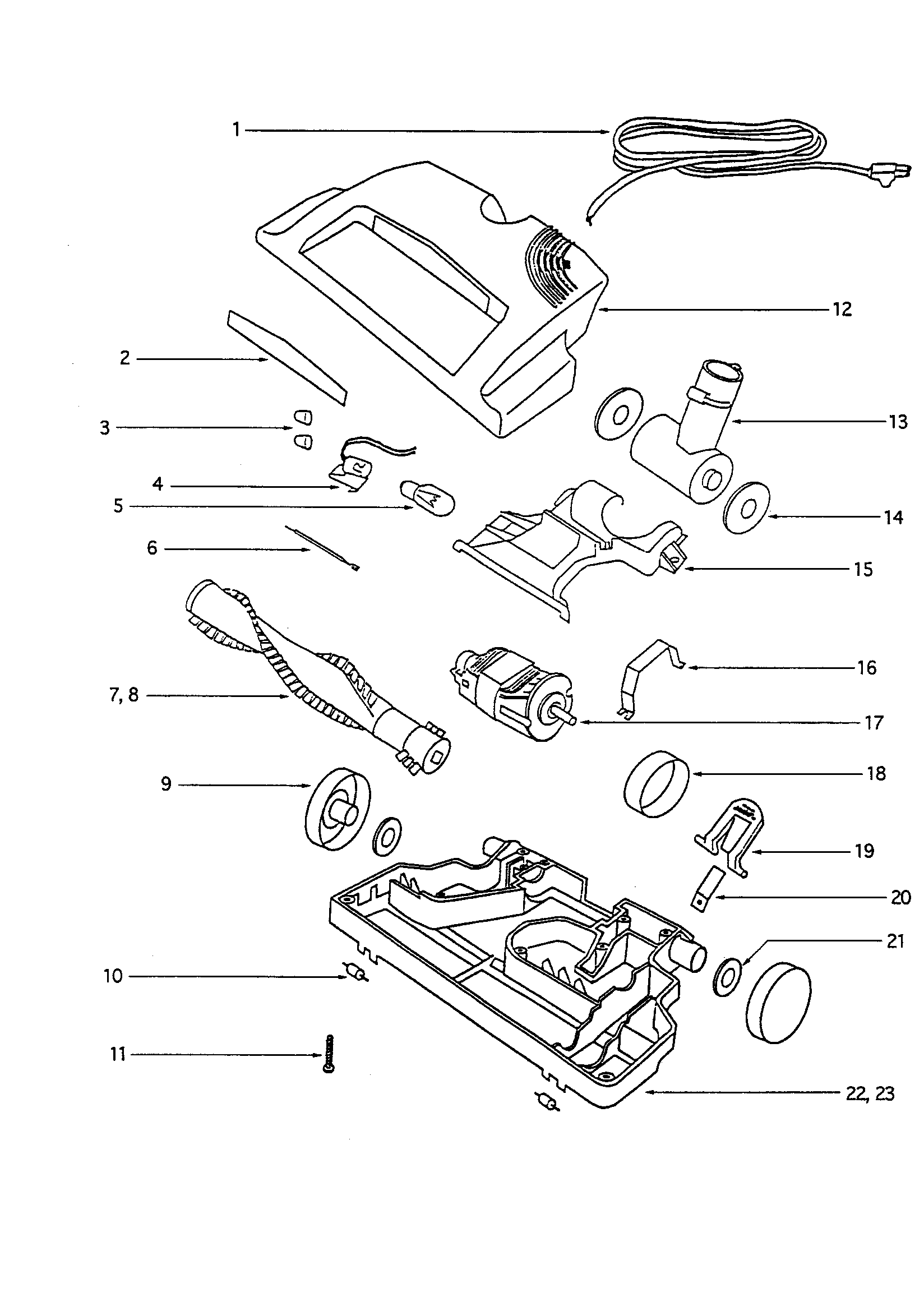 Eureka 6858A powerbrush diagram