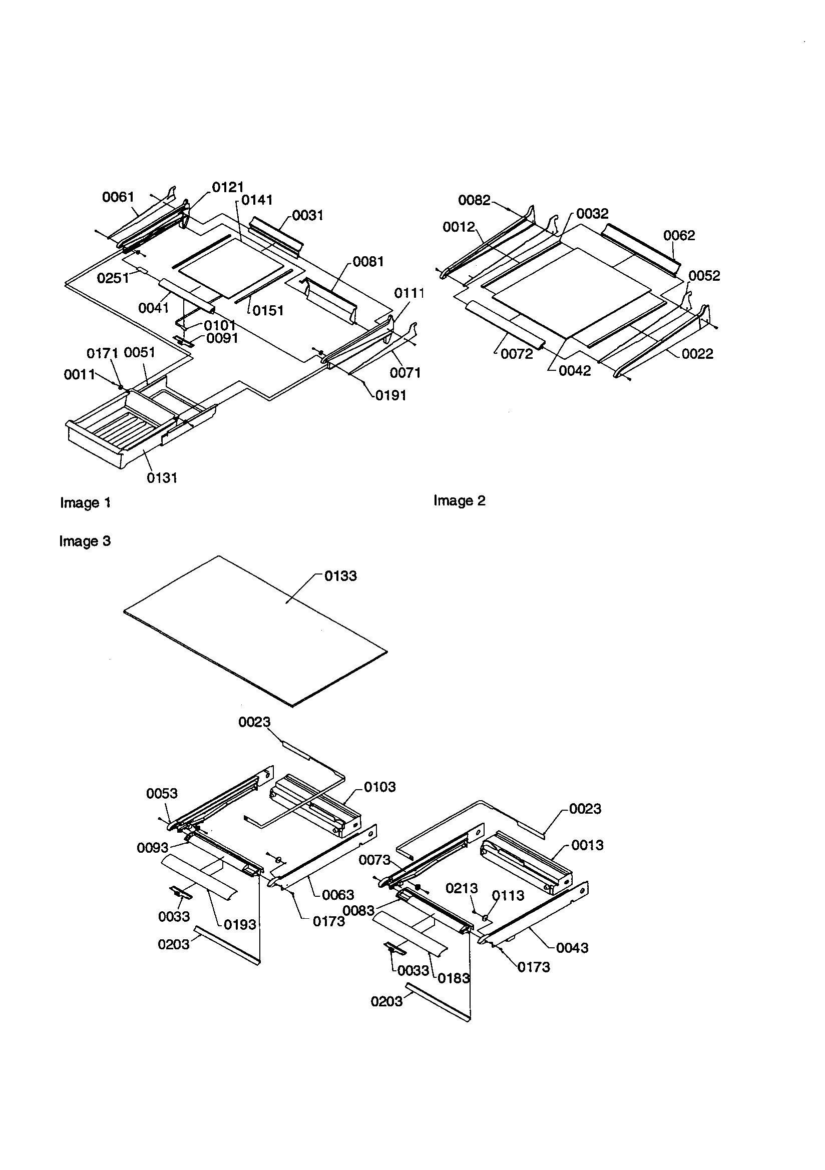 Amana TSI19VW-P1306402WW shelving/crisper diagram