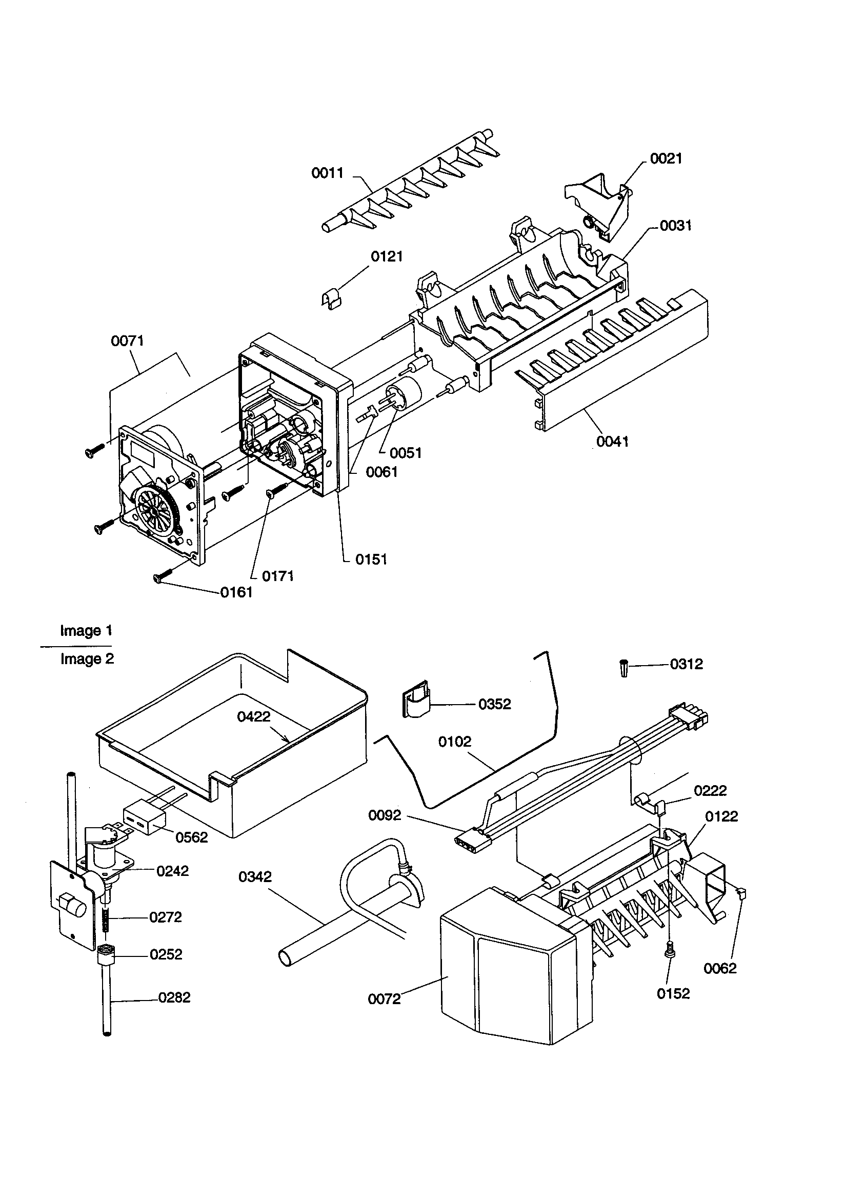 Amana TSI19VW-P1306402WW ice maker/parts diagram
