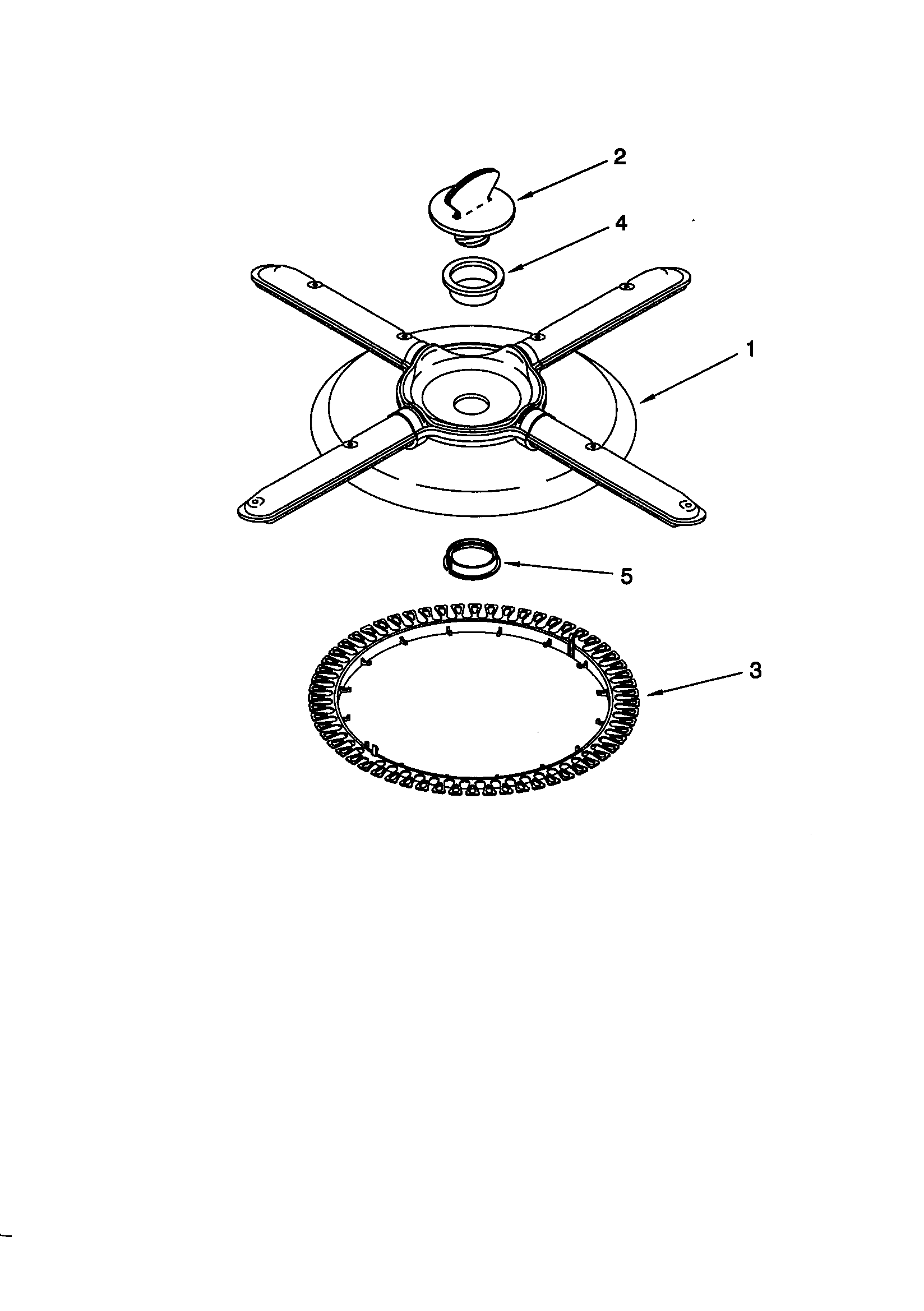 KitchenAid KUDY24SEAL0 lower washarm and strainer diagram