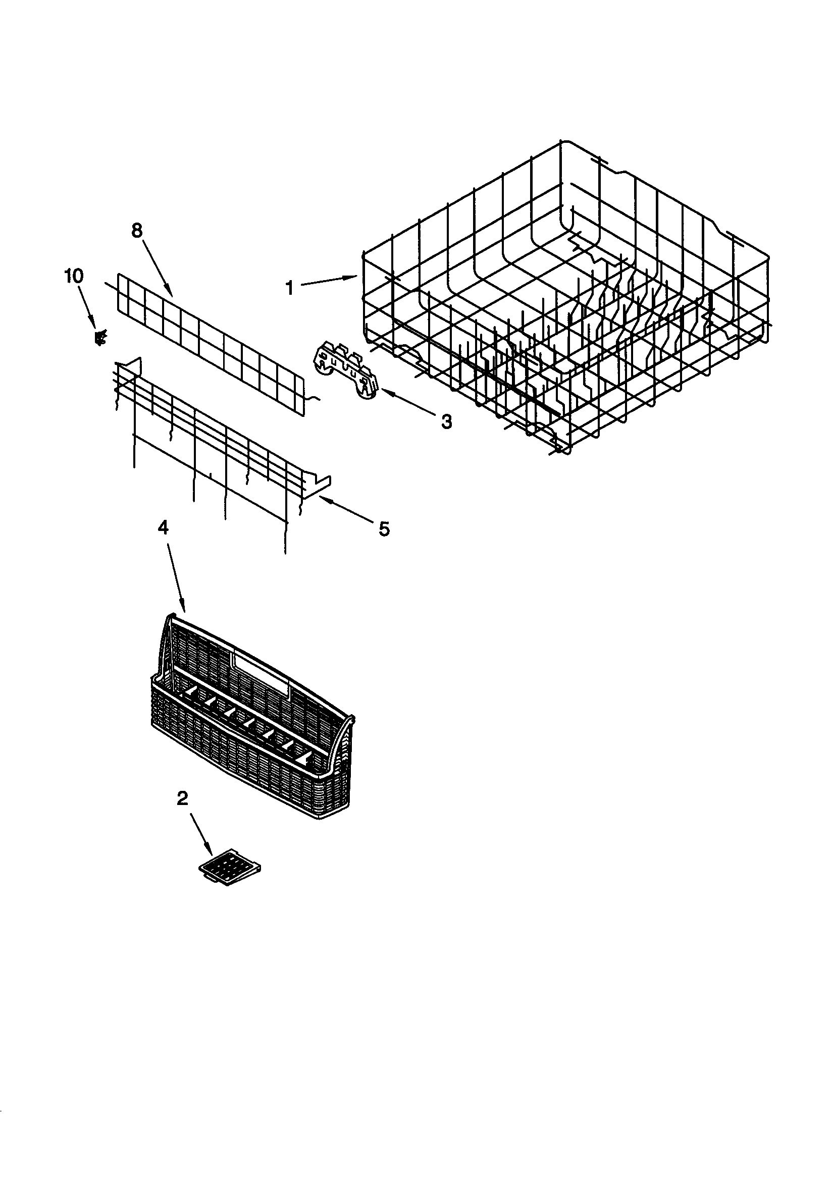 KitchenAid KUDY24SEAL0 lower rack diagram