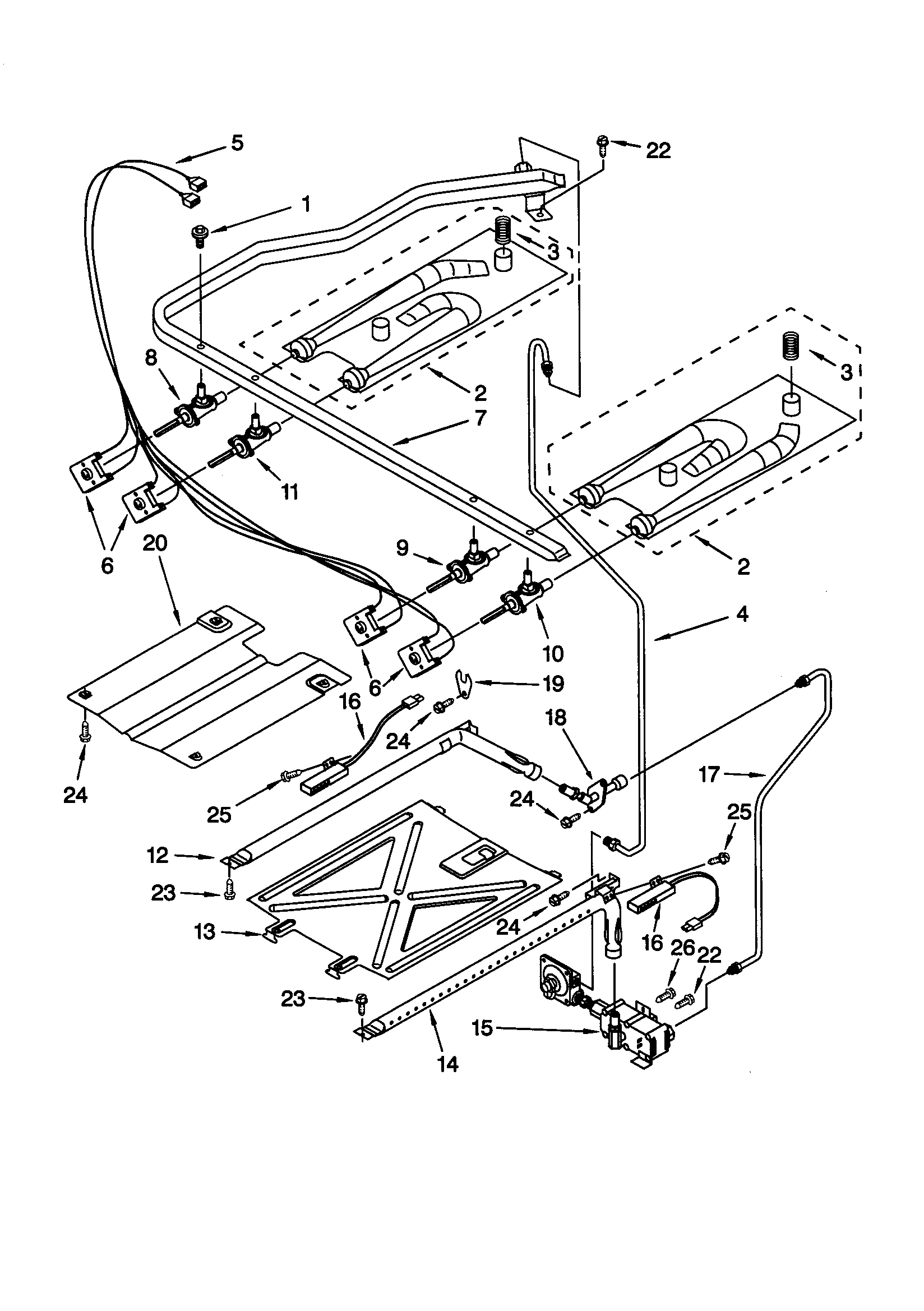 Whirlpool SF367LEHN0 manifold diagram