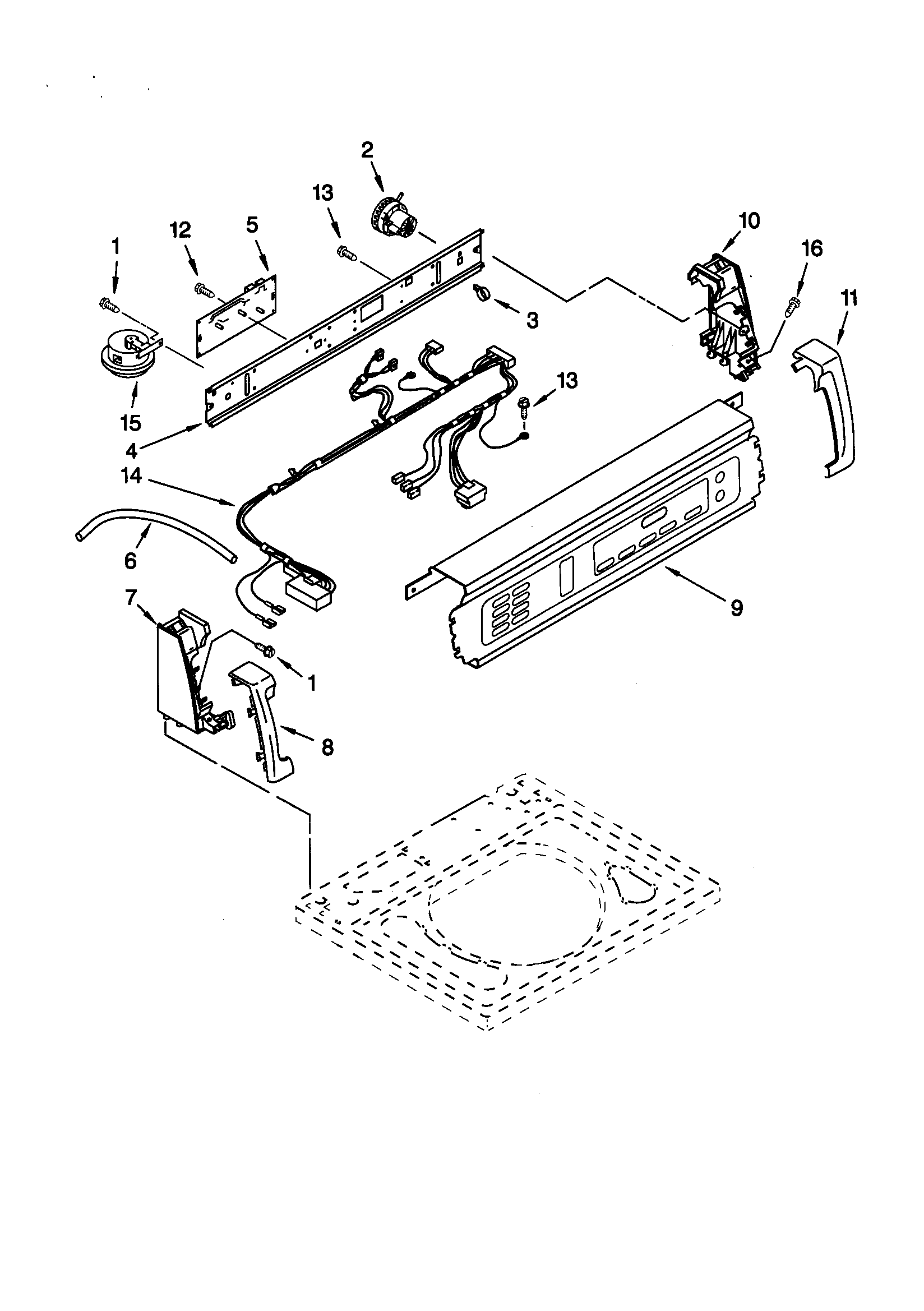 Kenmore 11020052991 control panel diagram