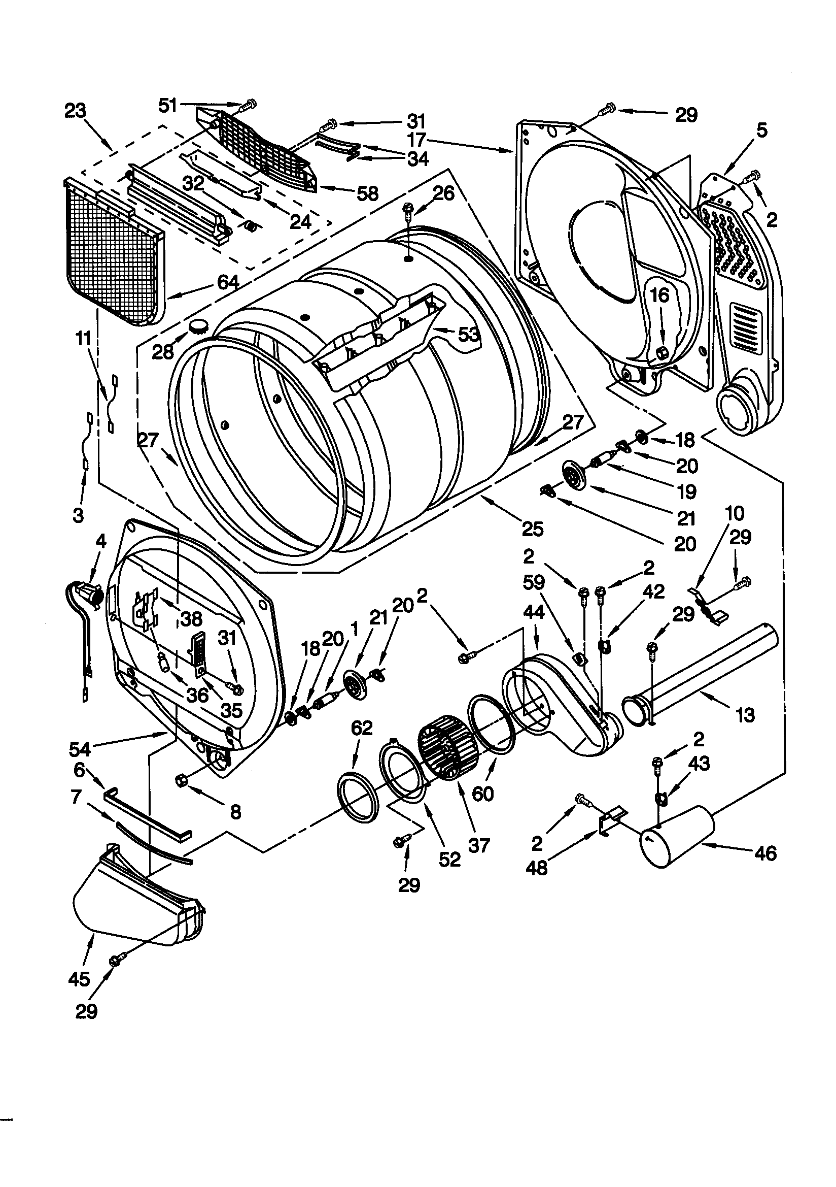 Kenmore 11070052990 bulkhead diagram