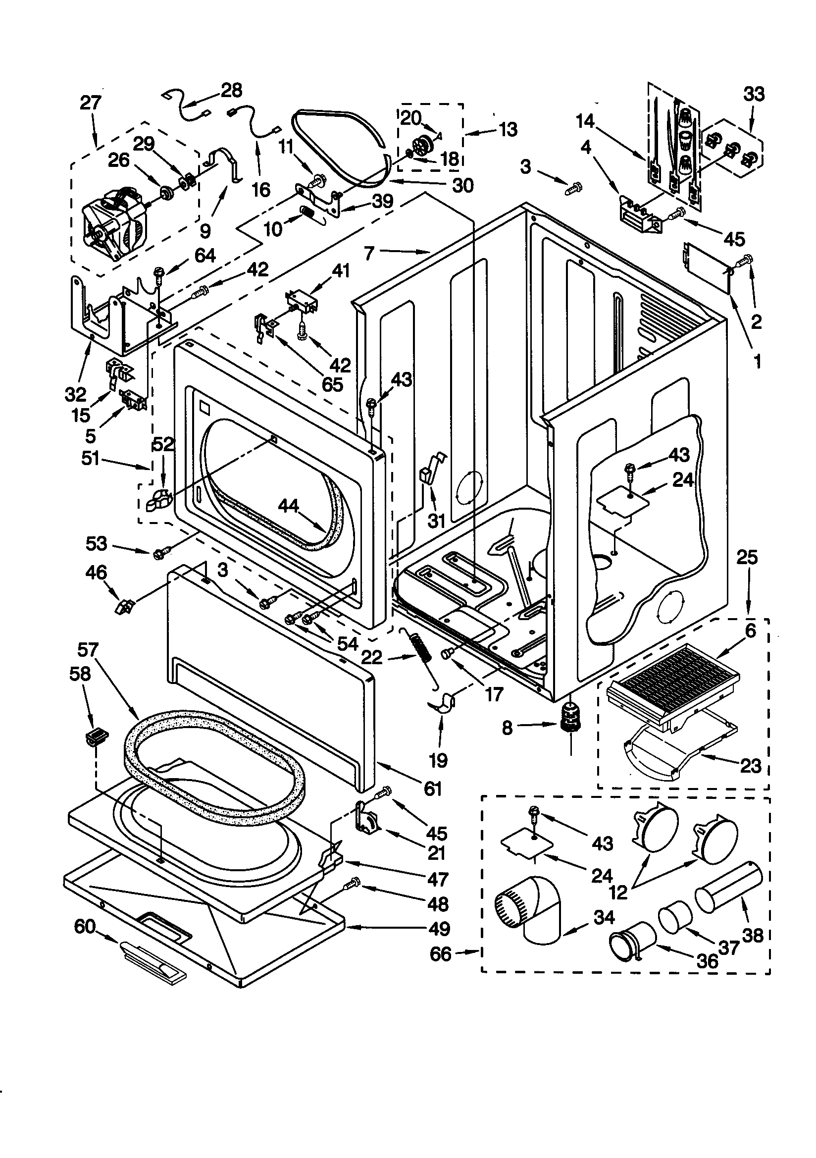 Kenmore Elite 11060056990 cabinet diagram
