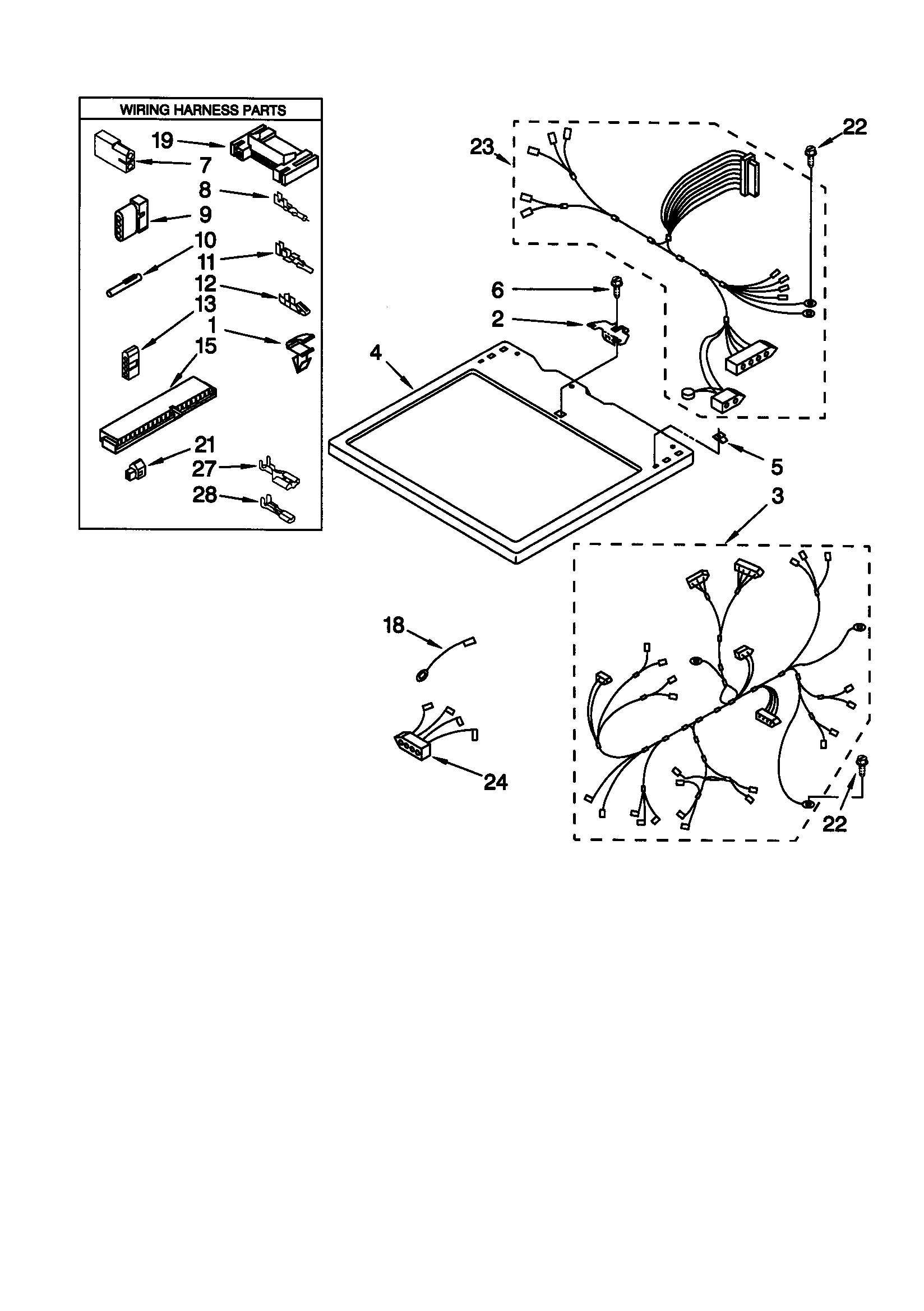 Kenmore Elite 11060056990 dryer top diagram