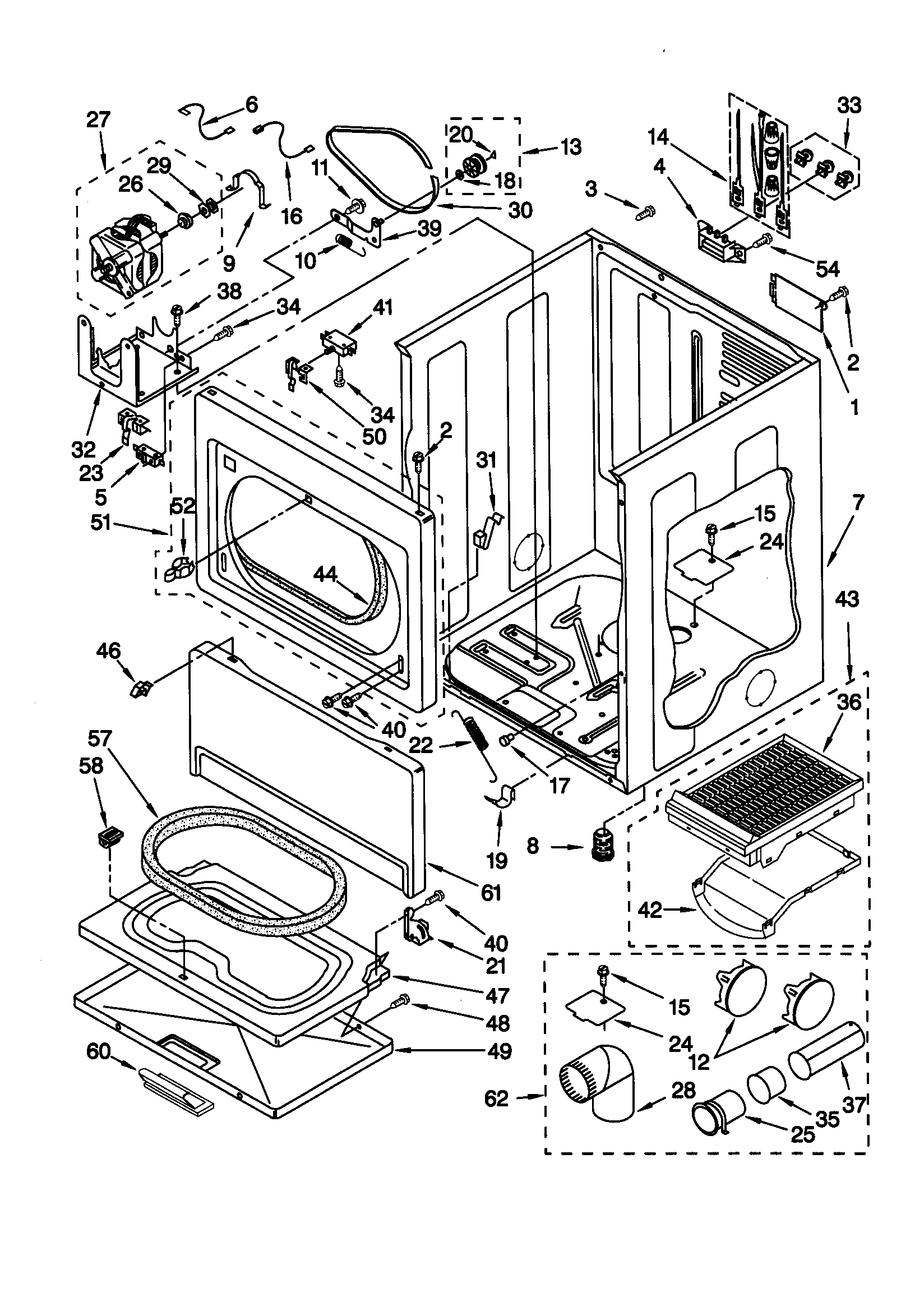 Kenmore 11060982990 cabinet diagram