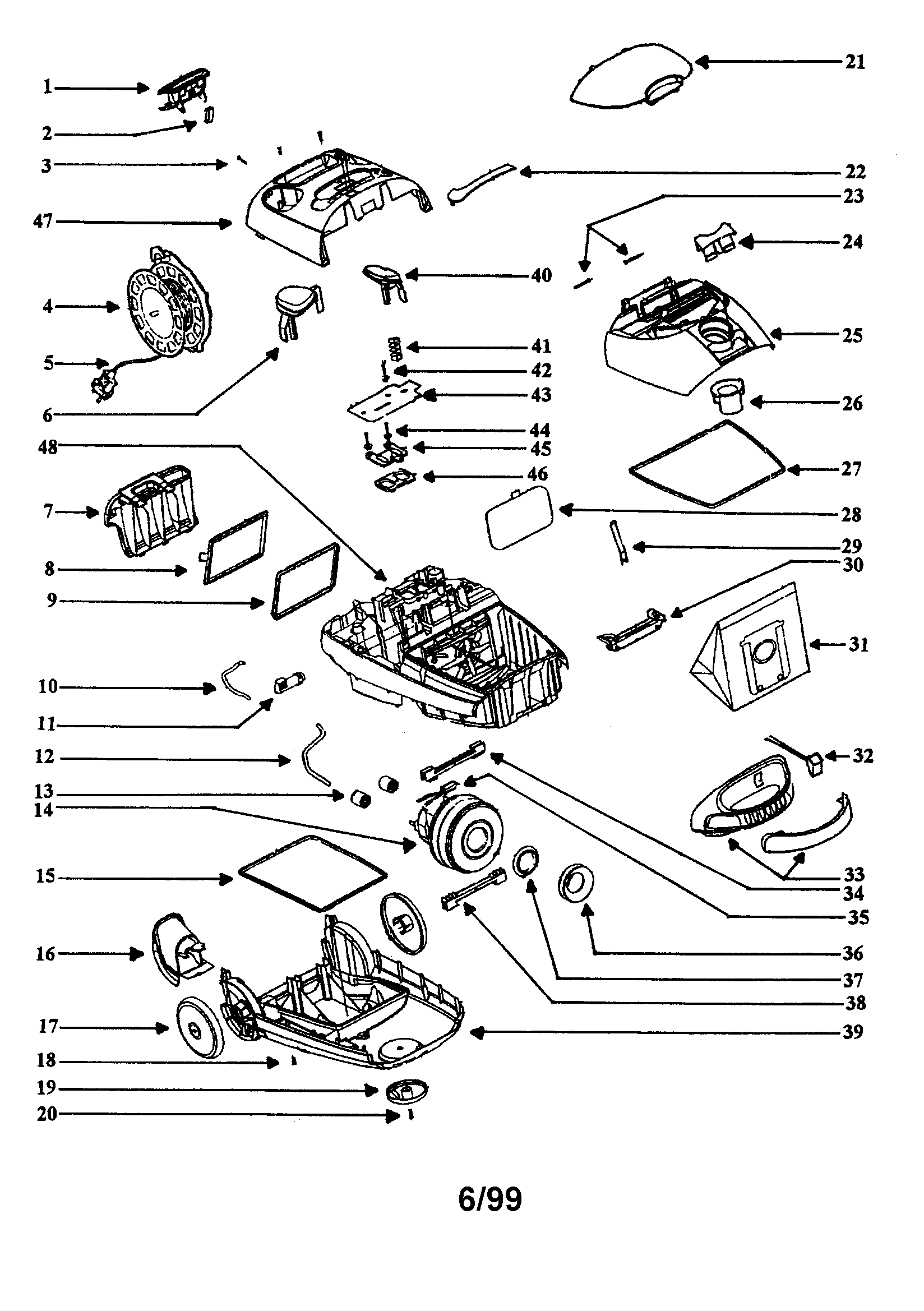 Eureka 6978B canister diagram