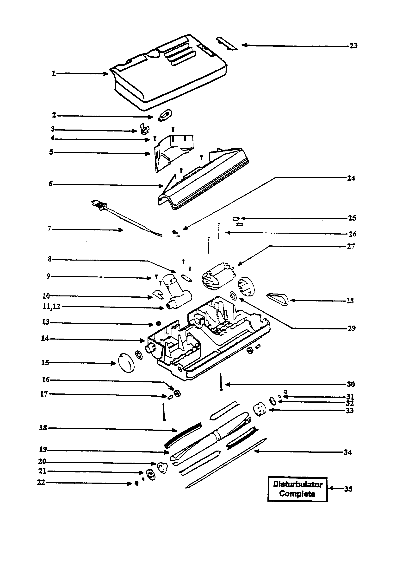Eureka 6993B powerbrush diagram