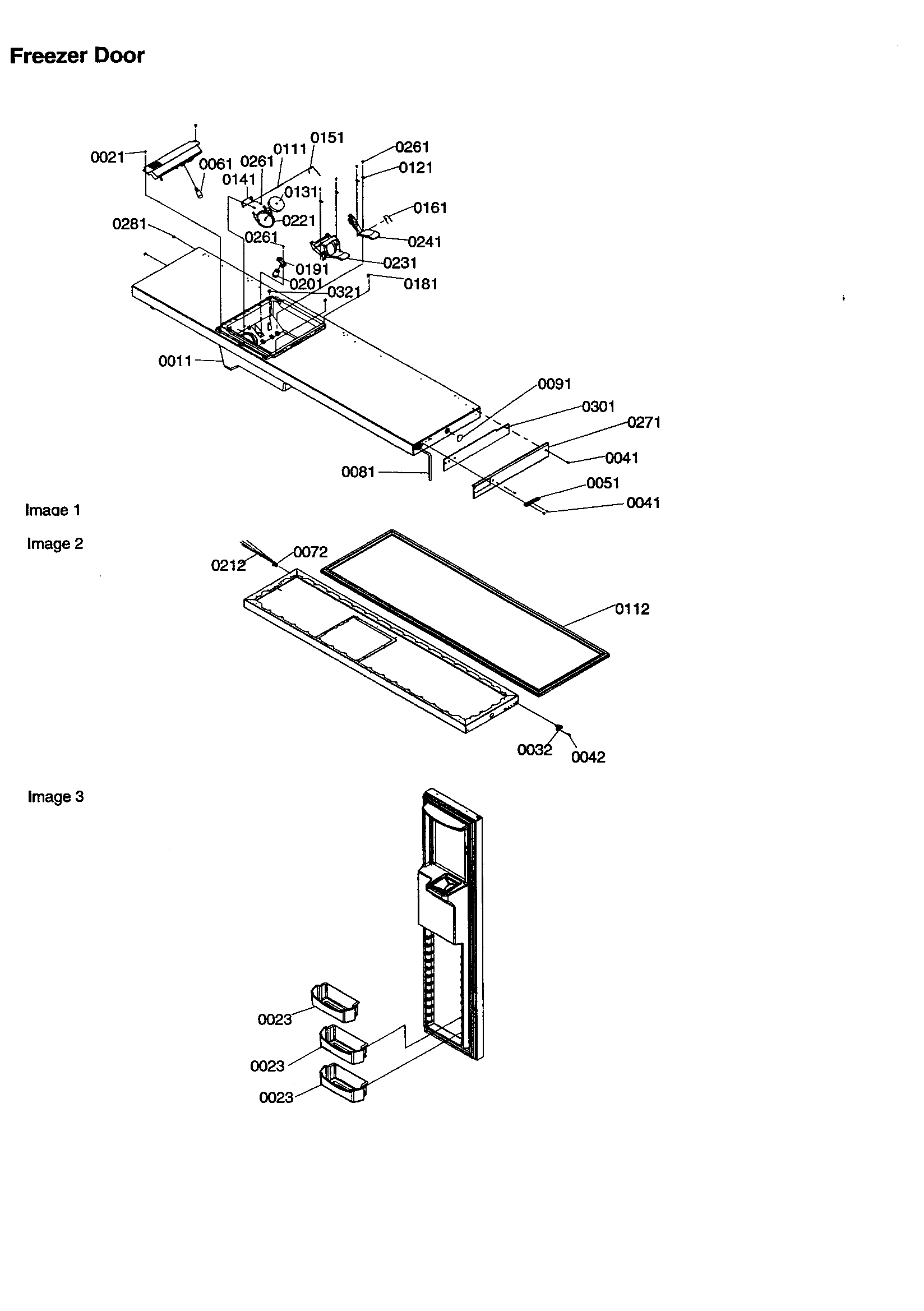 Amana SRD23V-P1315306WE freezer door diagram