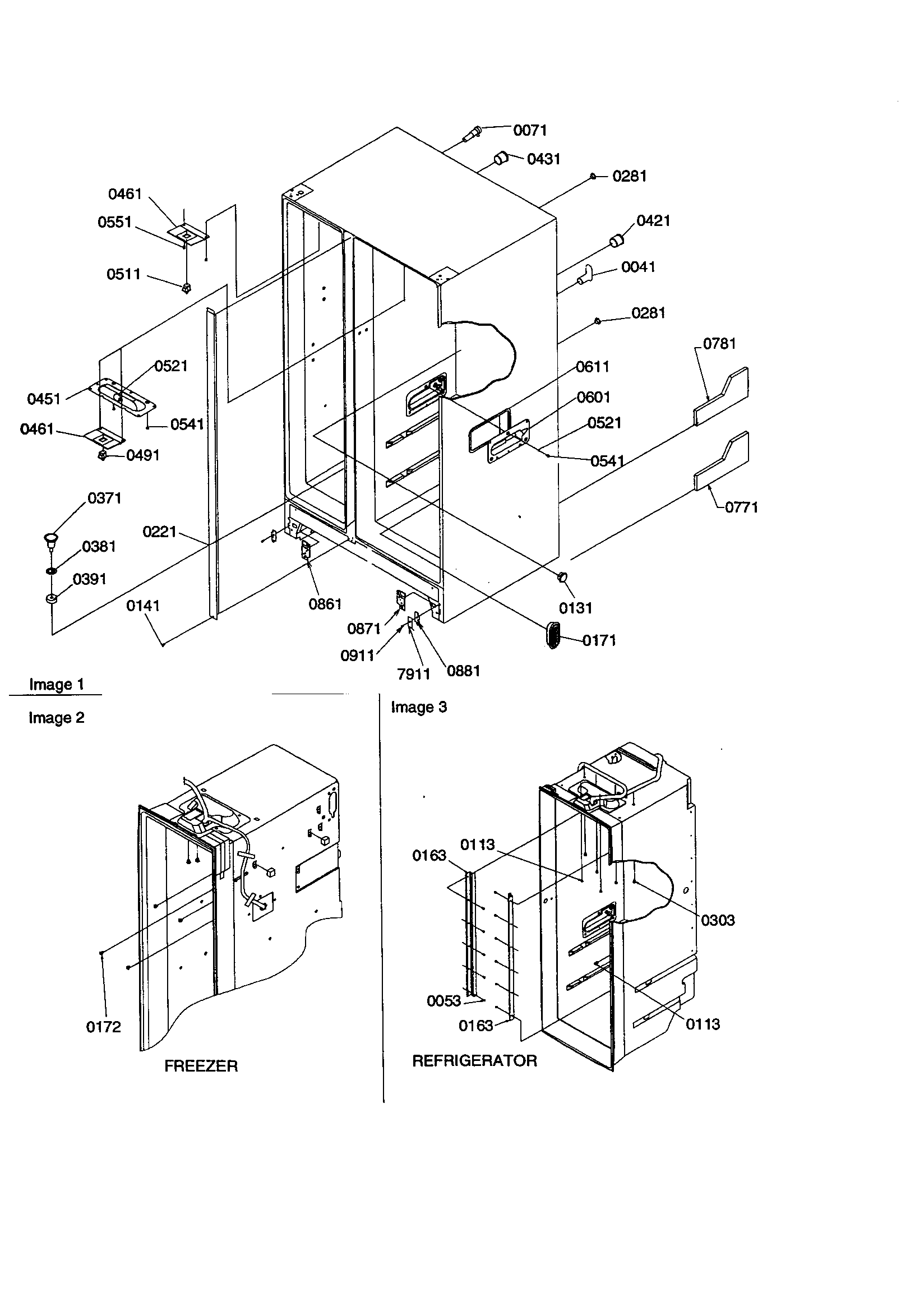 Amana SRD23V-P1315306WE cabinet diagram