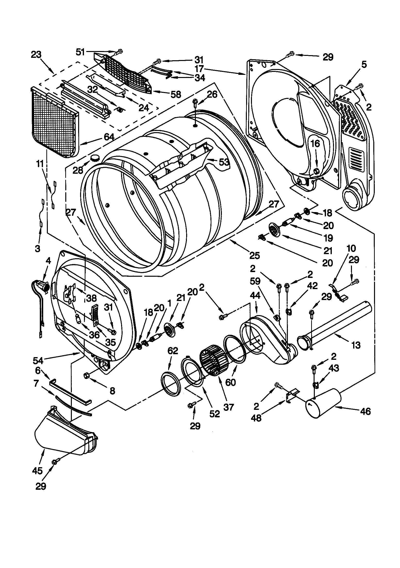 Kenmore 11070072990 bulkhead diagram