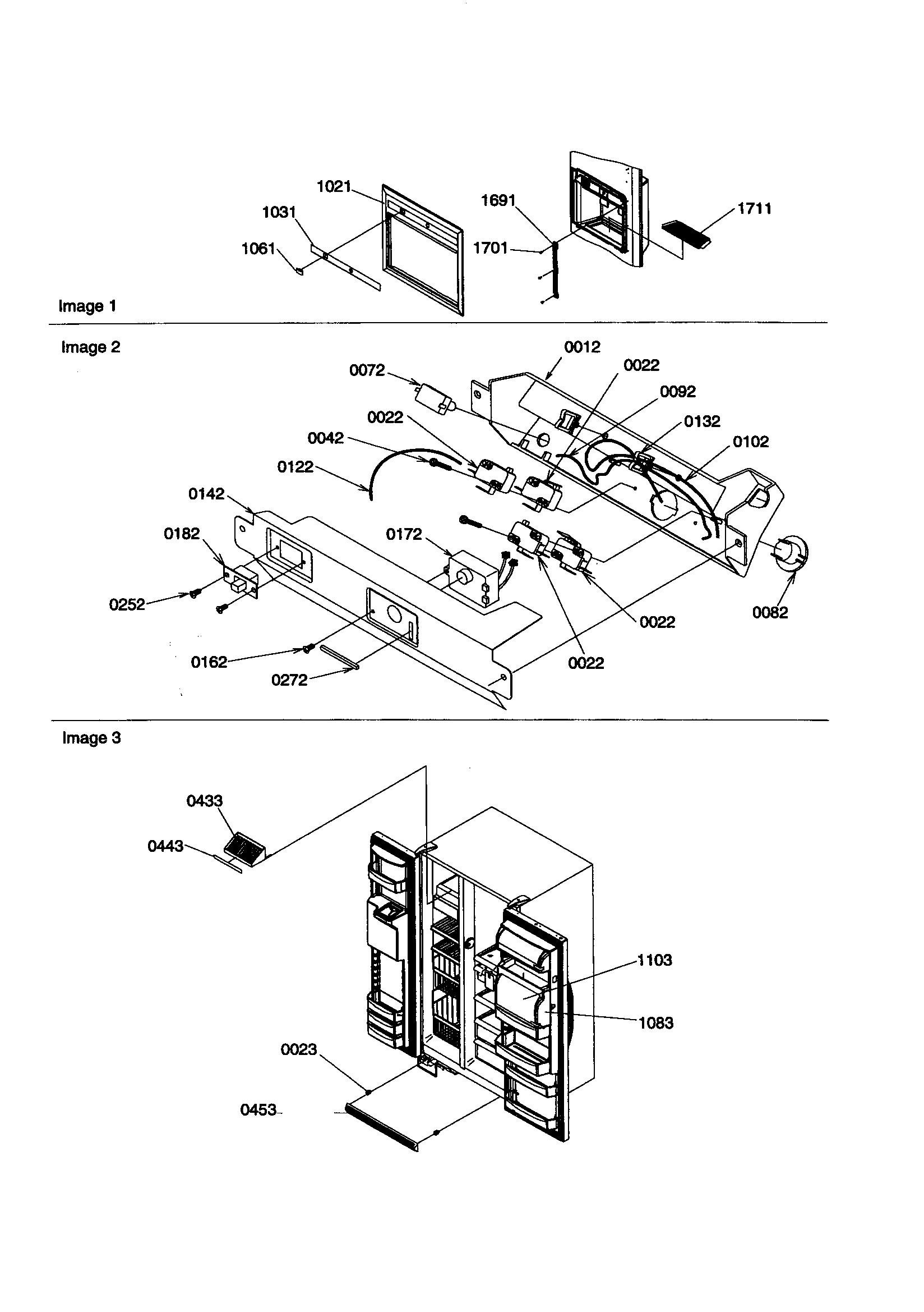 Kenmore 59658392890 dispenser cover/bracket/toe grille diagram