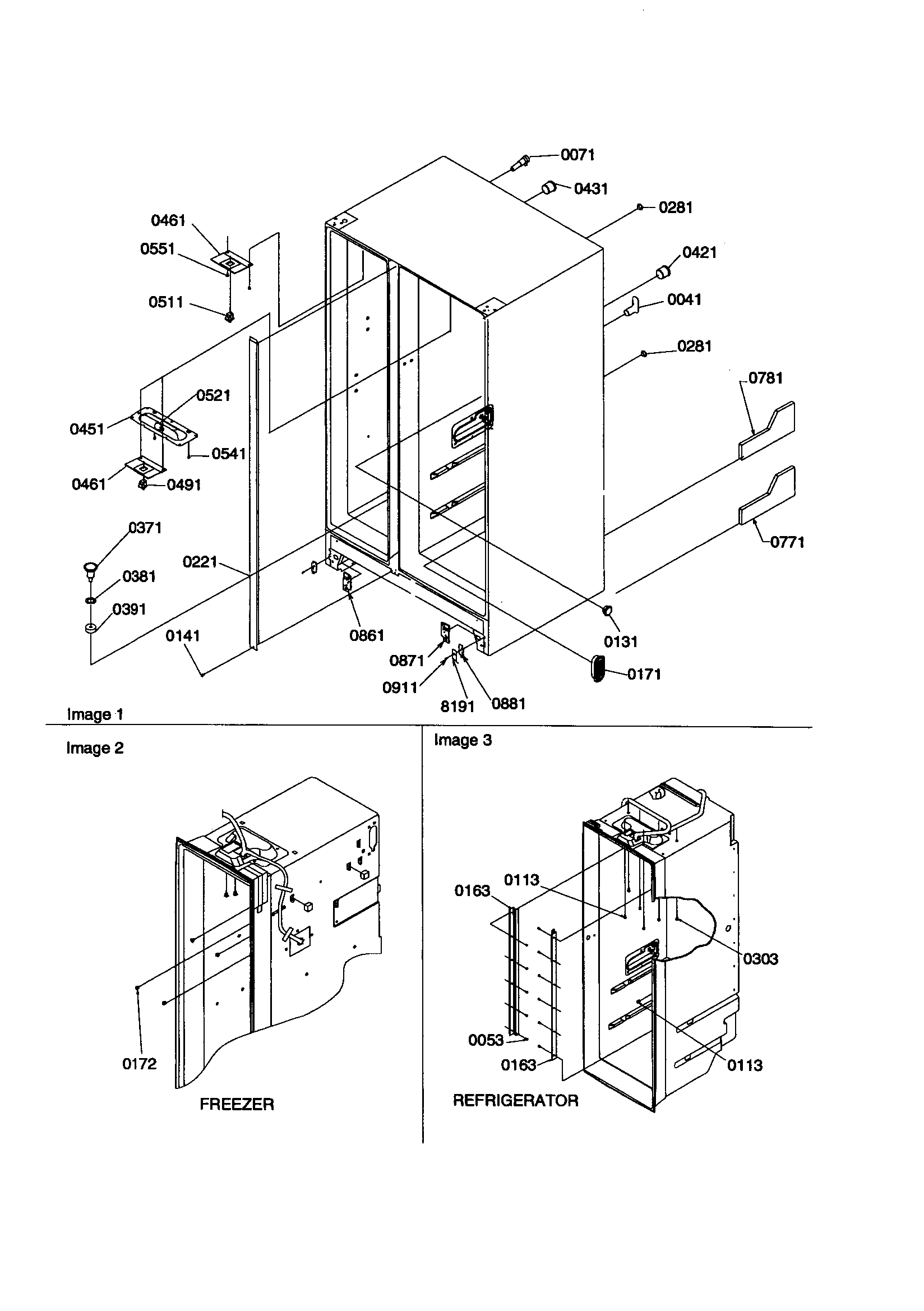 Kenmore 59658392890 cabinet parts diagram