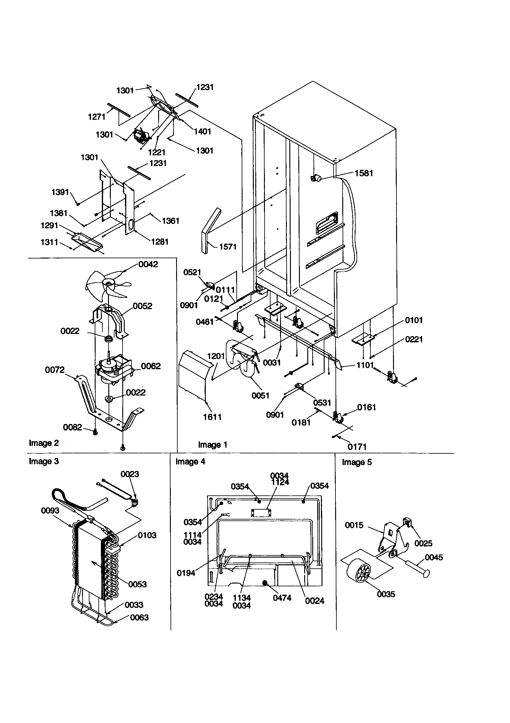 Kenmore 59658392890 drain systems/rollers/evaporator diagram