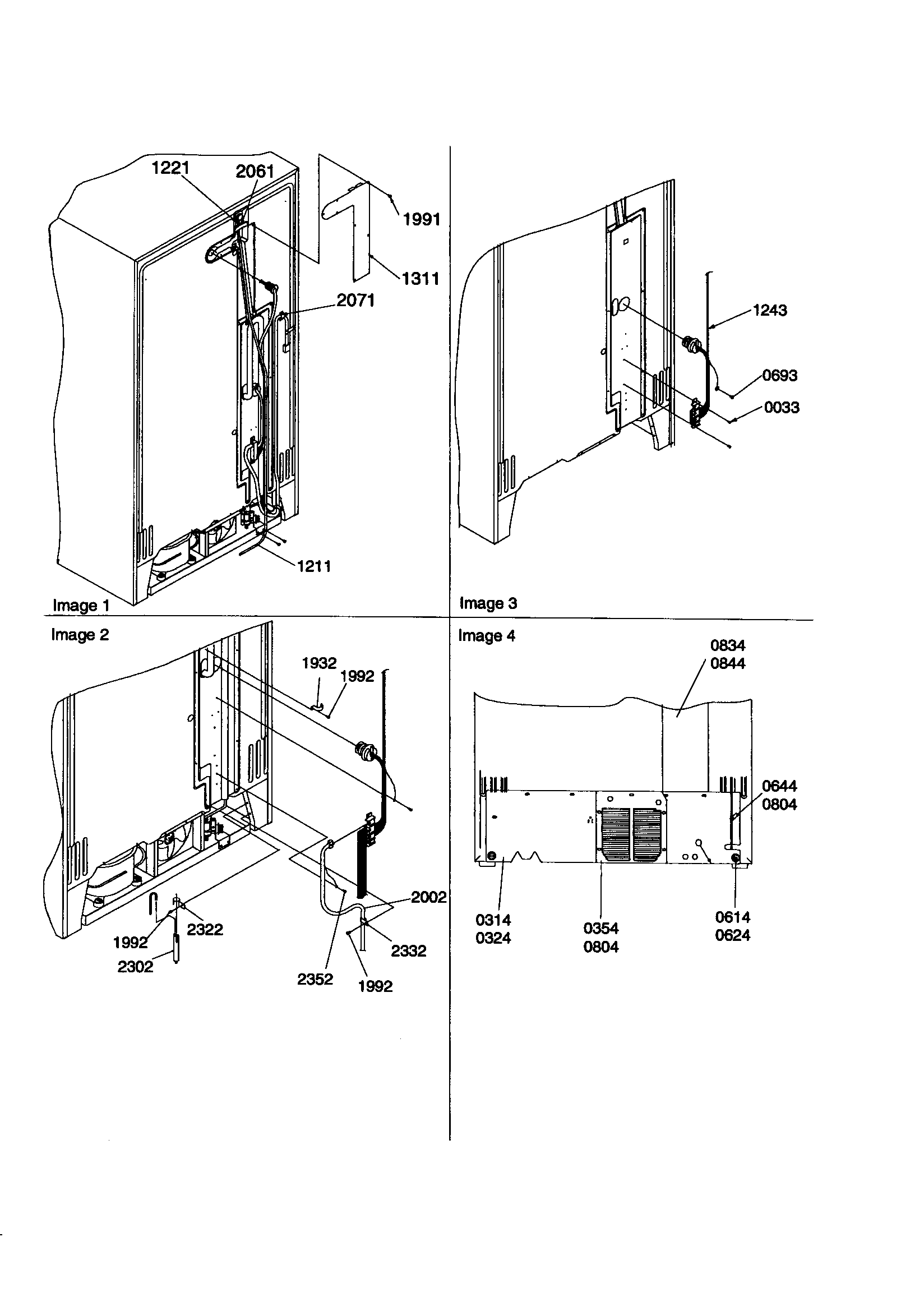 Kenmore 59658392890 cabinet back diagram