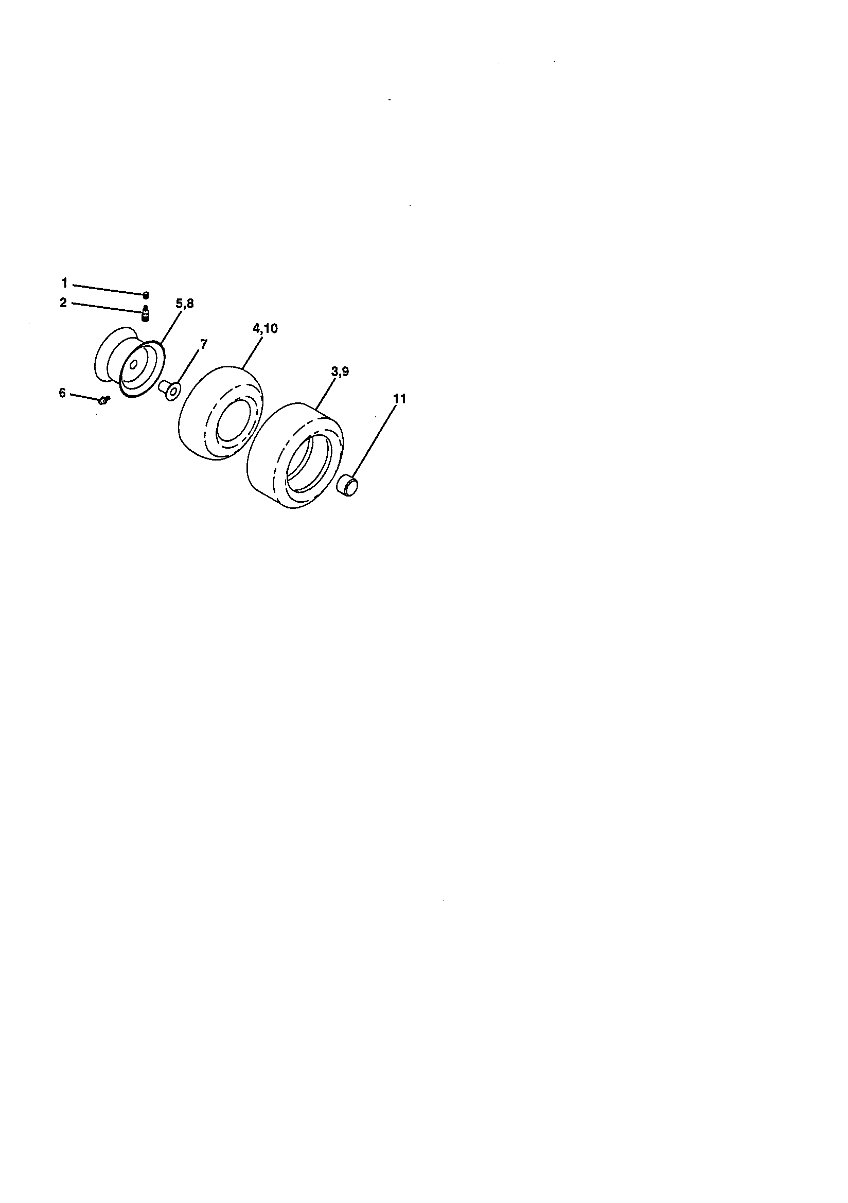 Craftsman 917258581 wheels and tires diagram