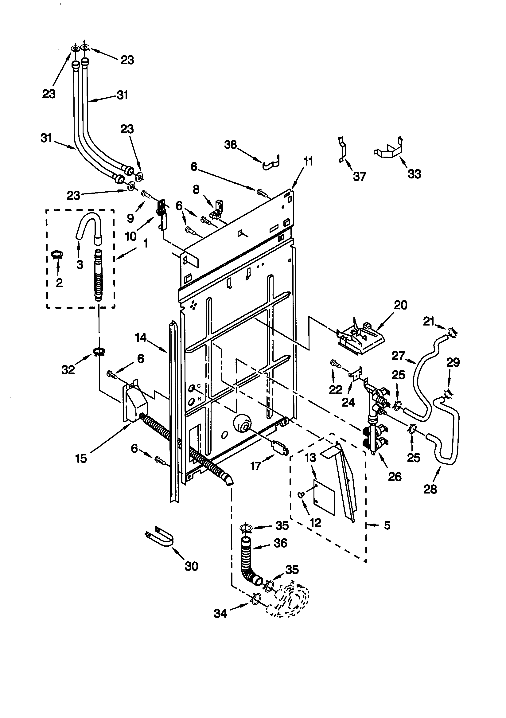 Kenmore 11020952990 rear panel diagram