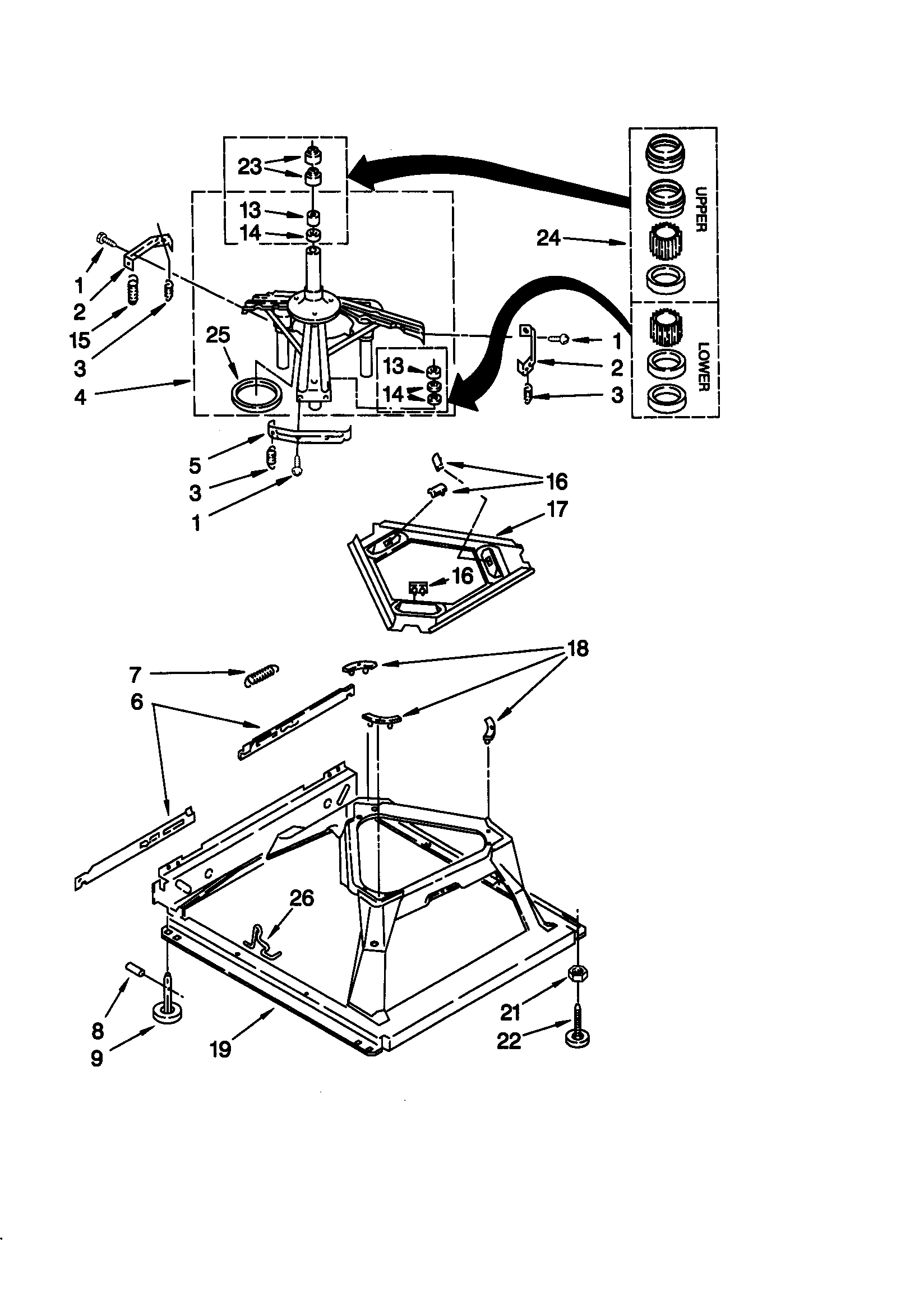 Kenmore 11020952990 machine base diagram