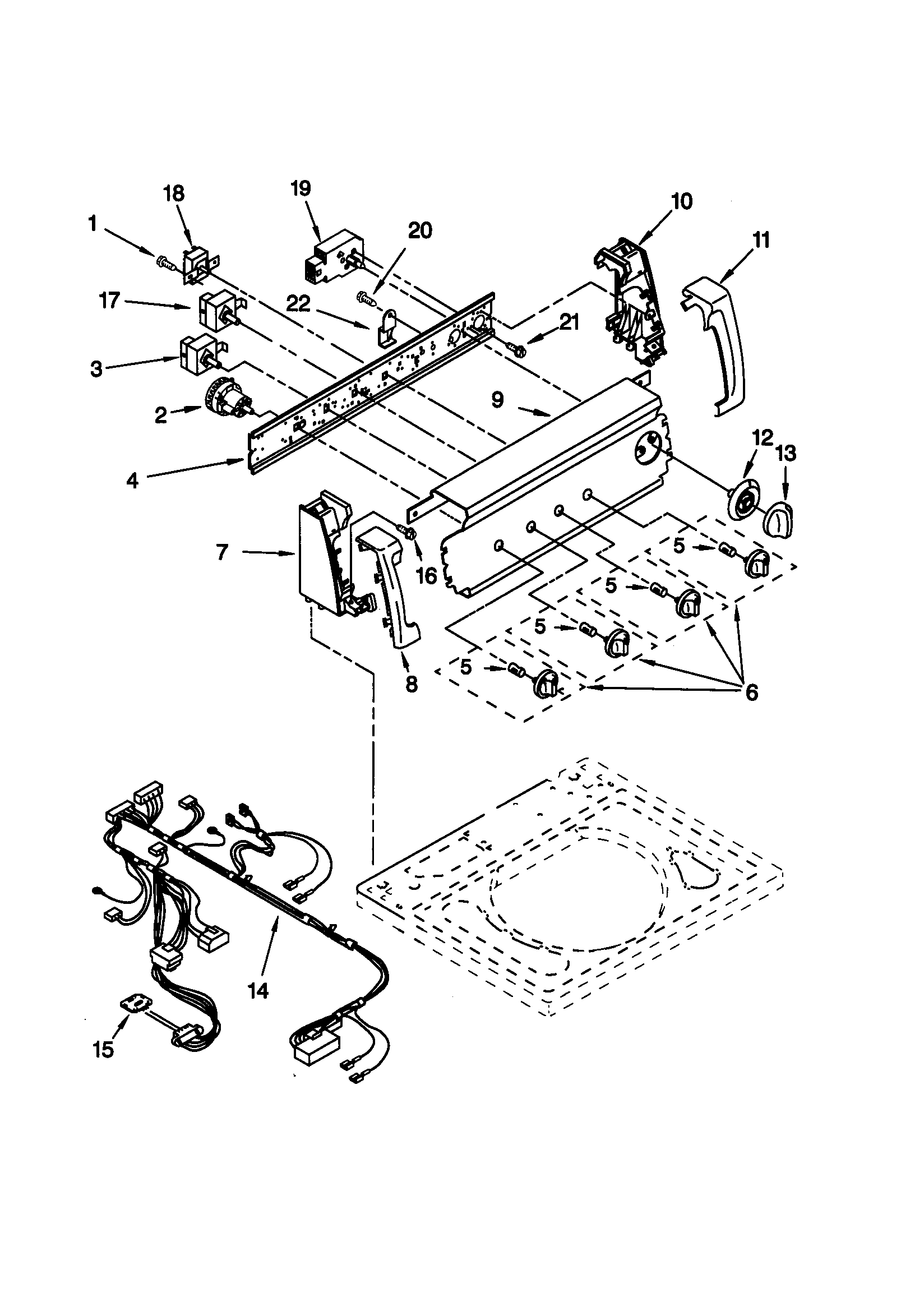 Kenmore 11020997990 control panel diagram