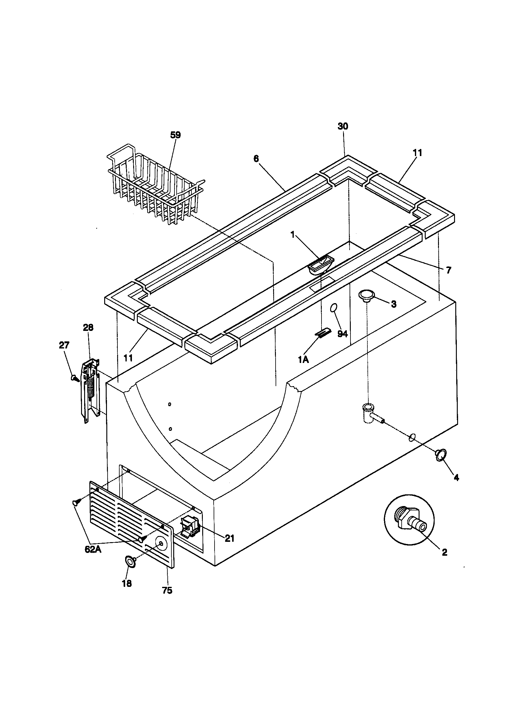 Kenmore 25319821991 cabinet diagram