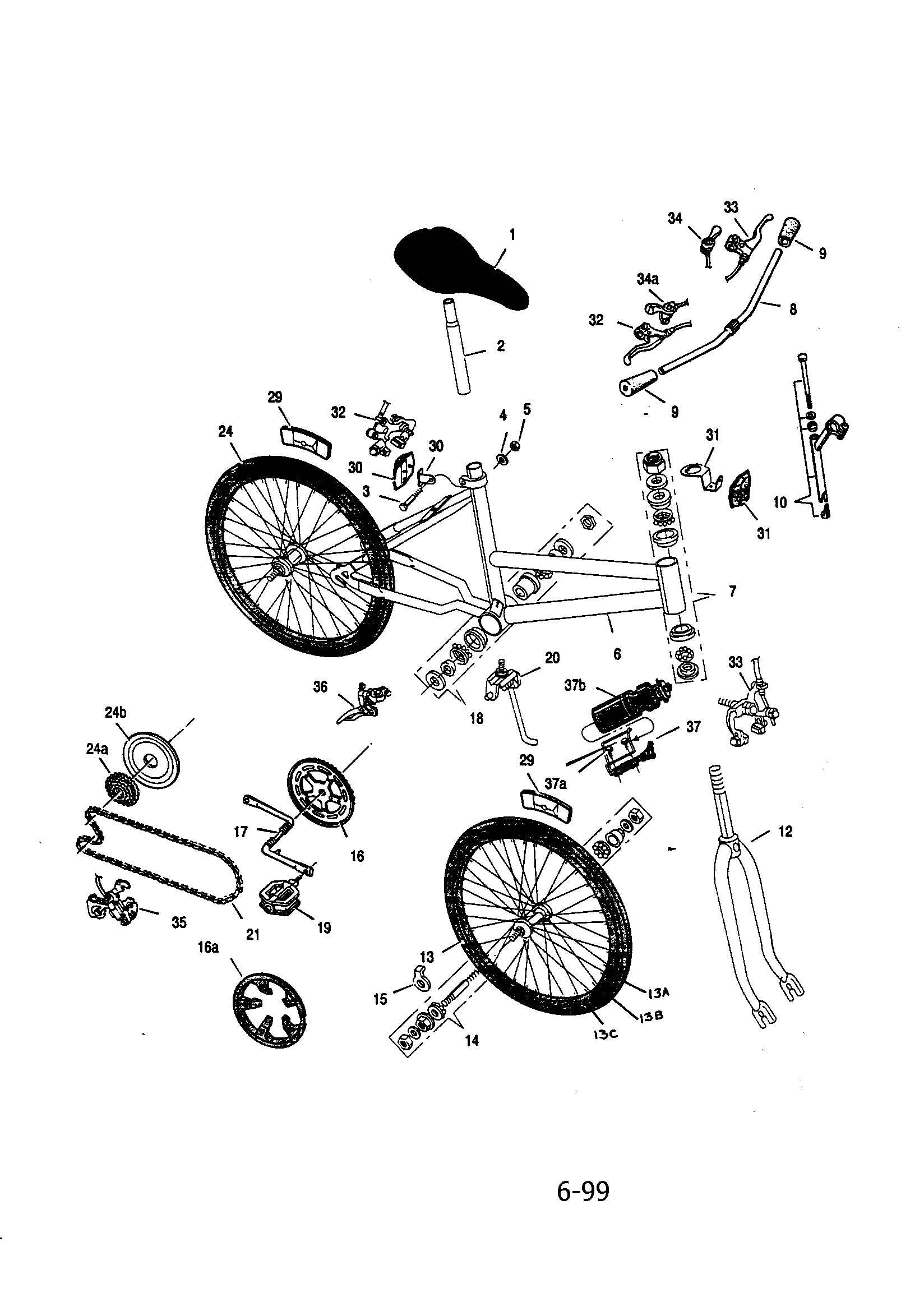 Murray 8-9985X1 ladies 26" atb "bon terra" diagram