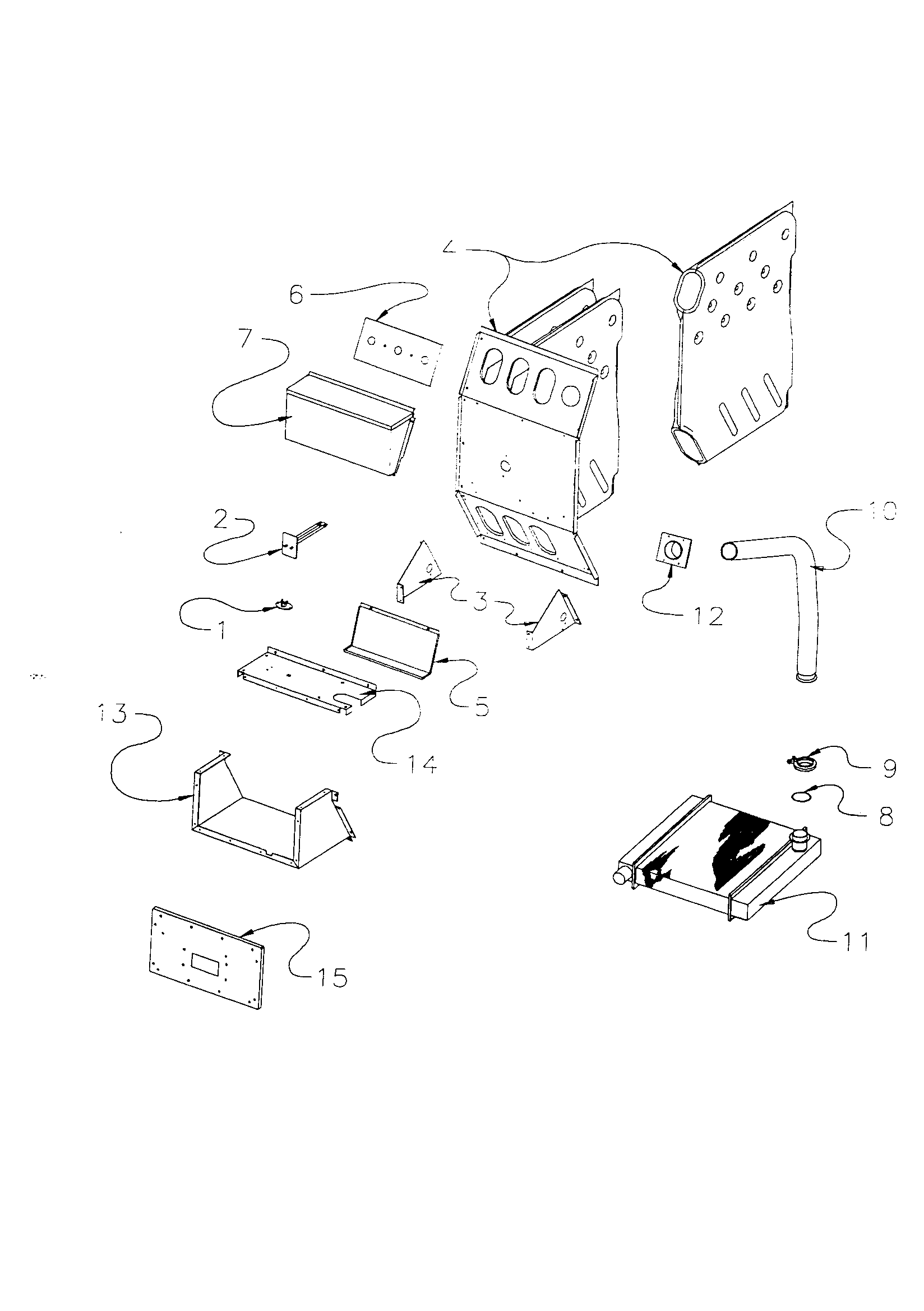Goodman GUN050-2B heat exchanger assembly diagram