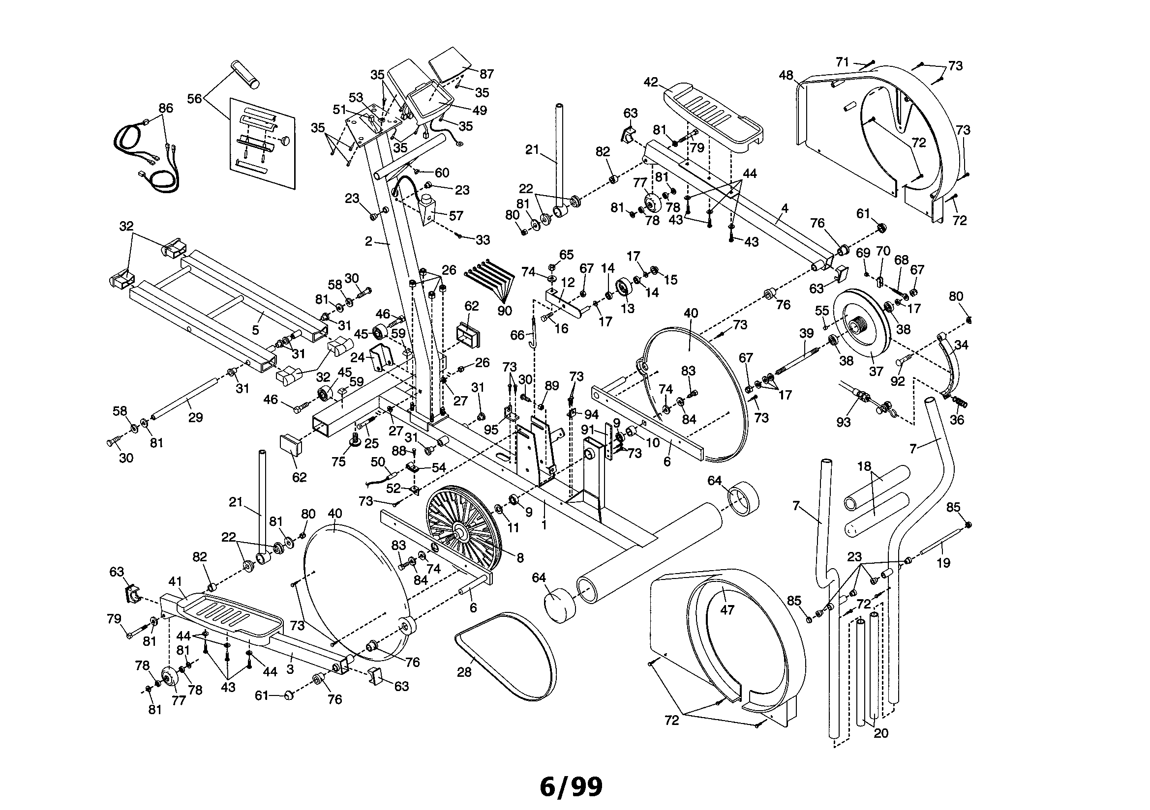HealthRider HREL05981 unit parts diagram