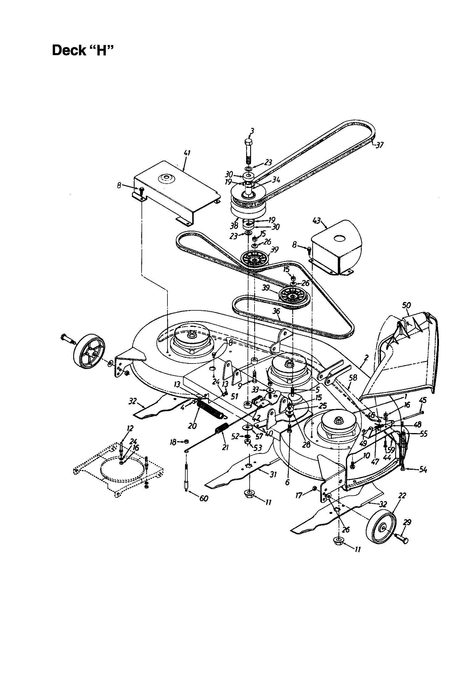 MTD 670 mower deck h diagram