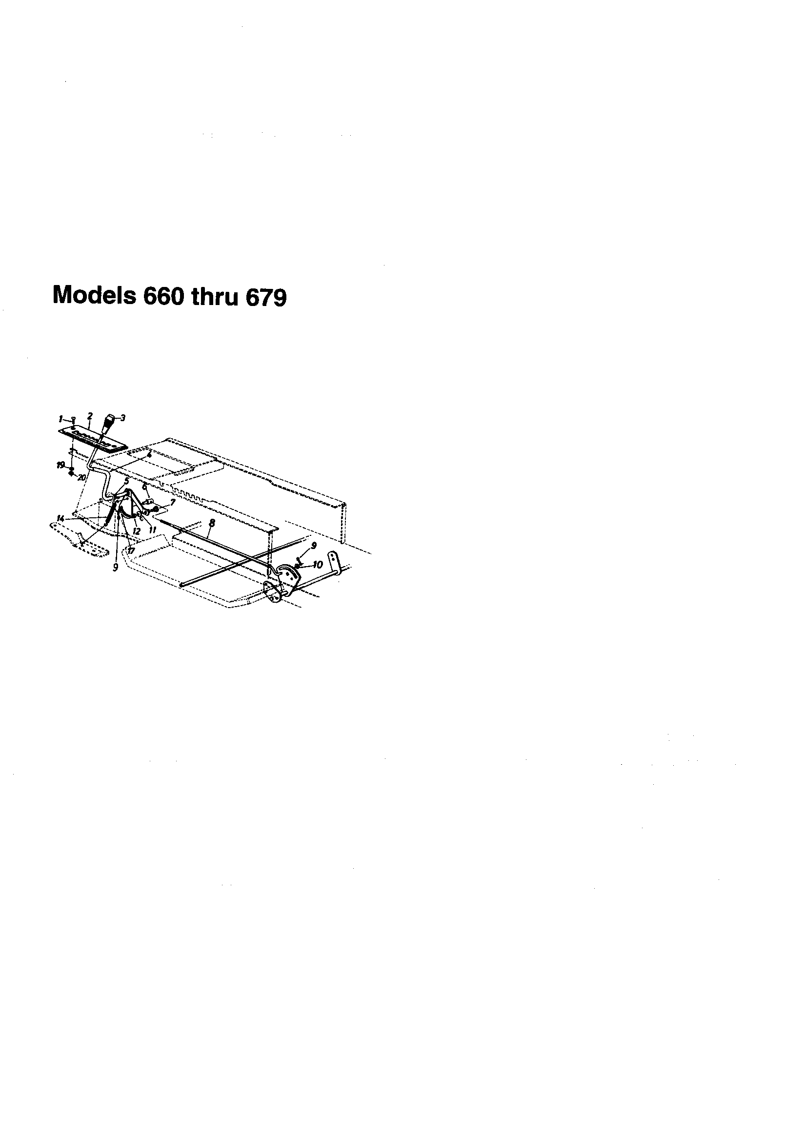 MTD 670 speed selector lever diagram